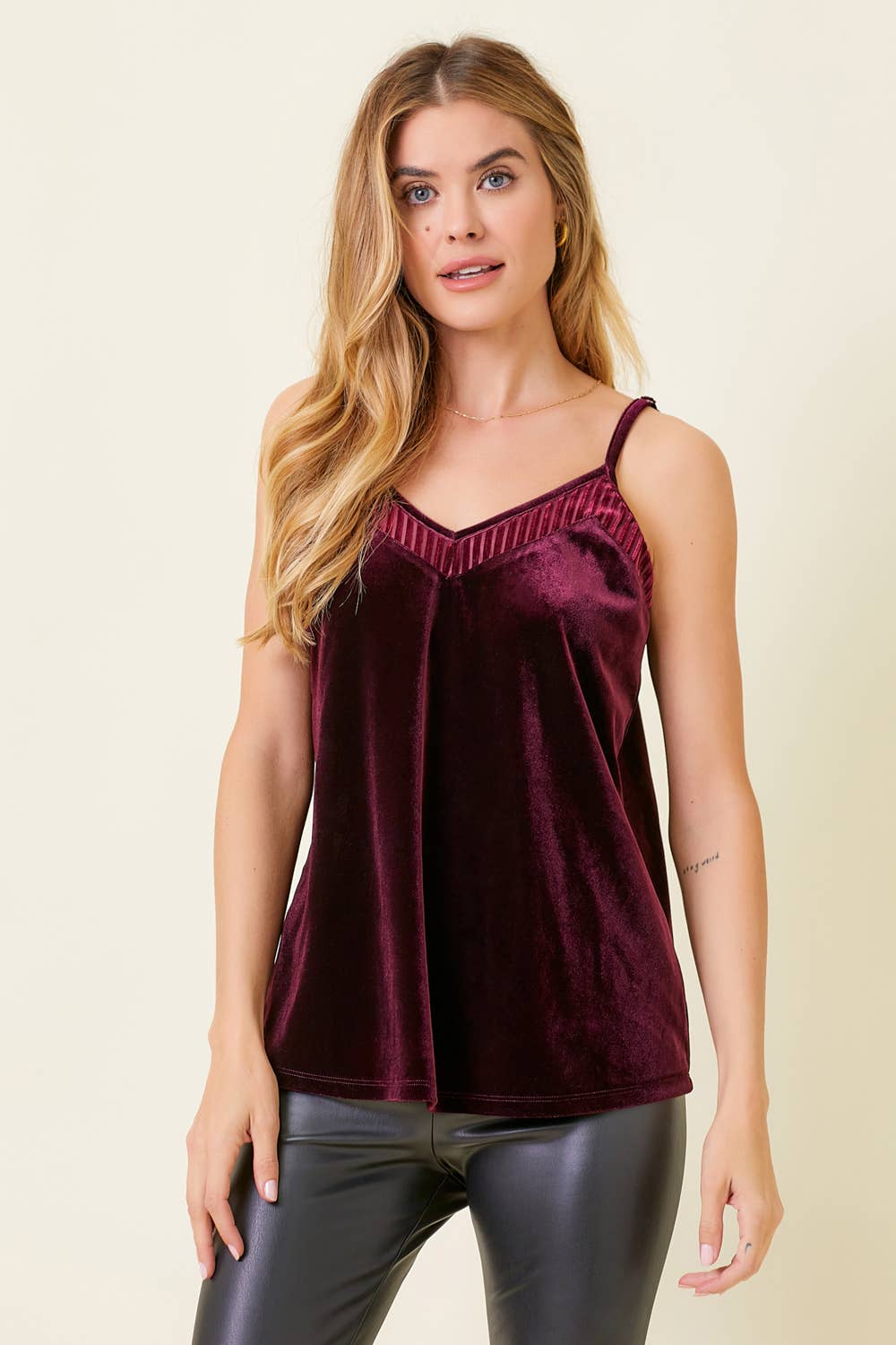Sale - The Zenna Mixed Velvet Cami