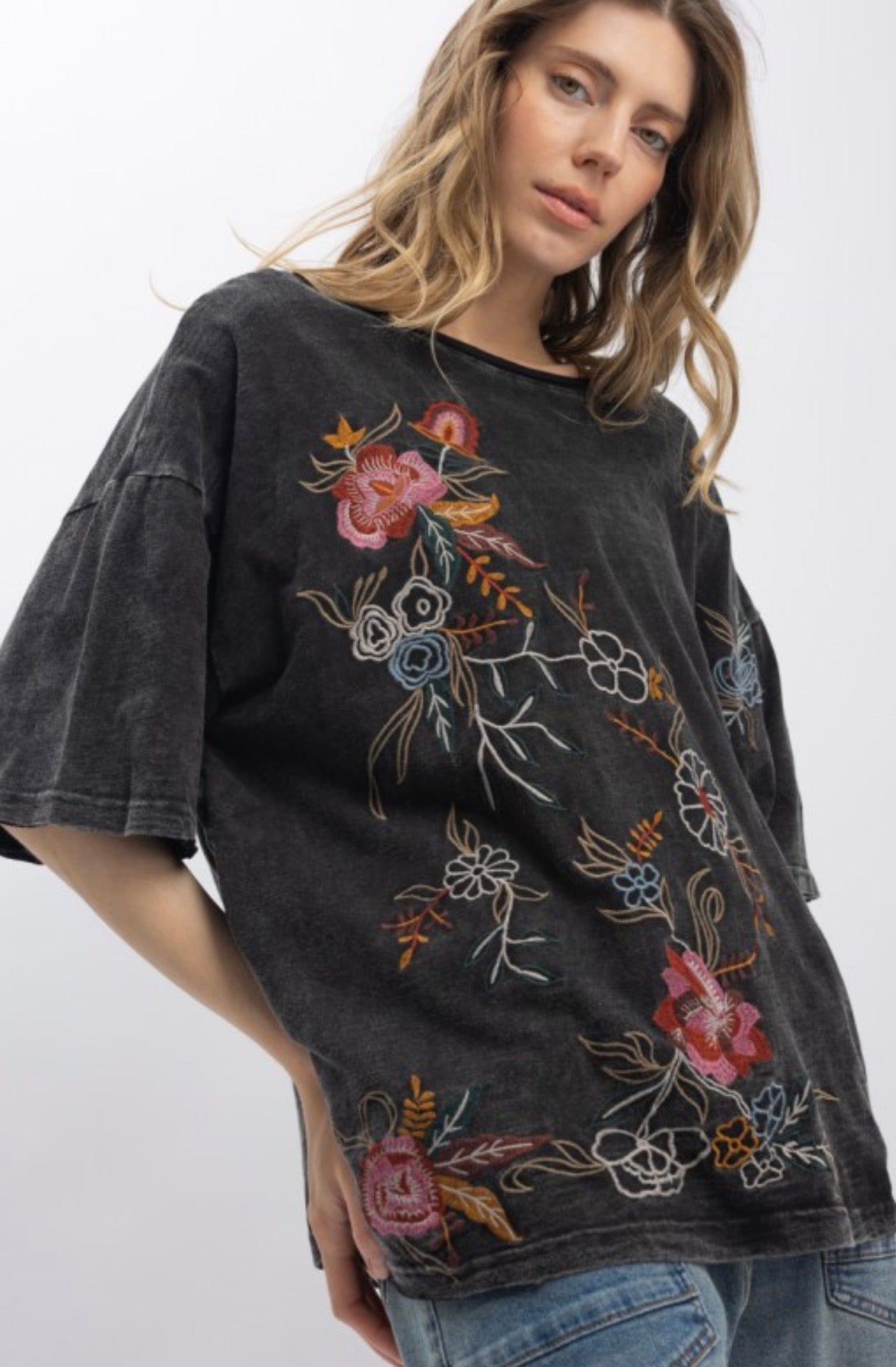 Flower Garden Embroidered Top