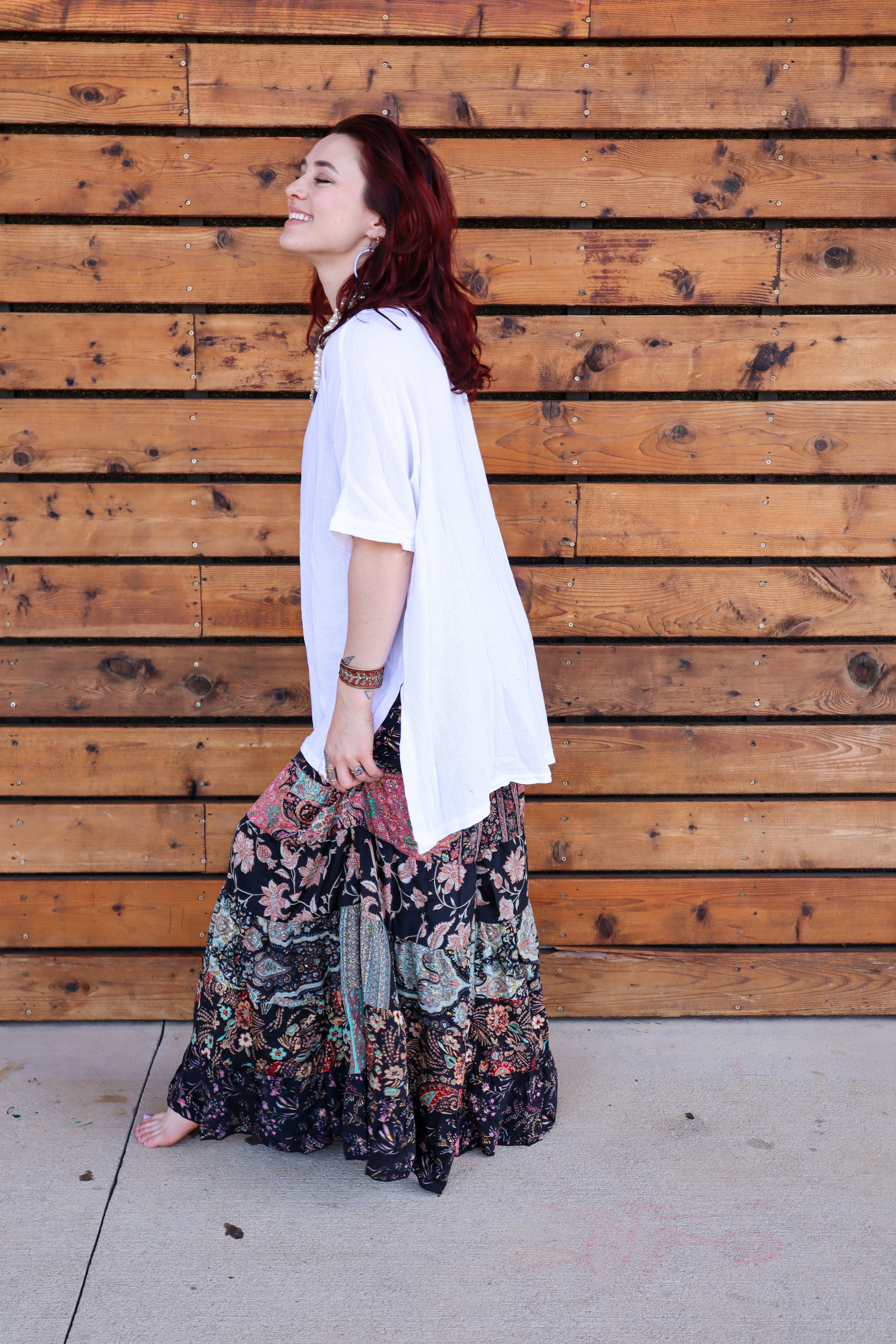 Jasmine High-Low Tunic Top in Mesh Linen