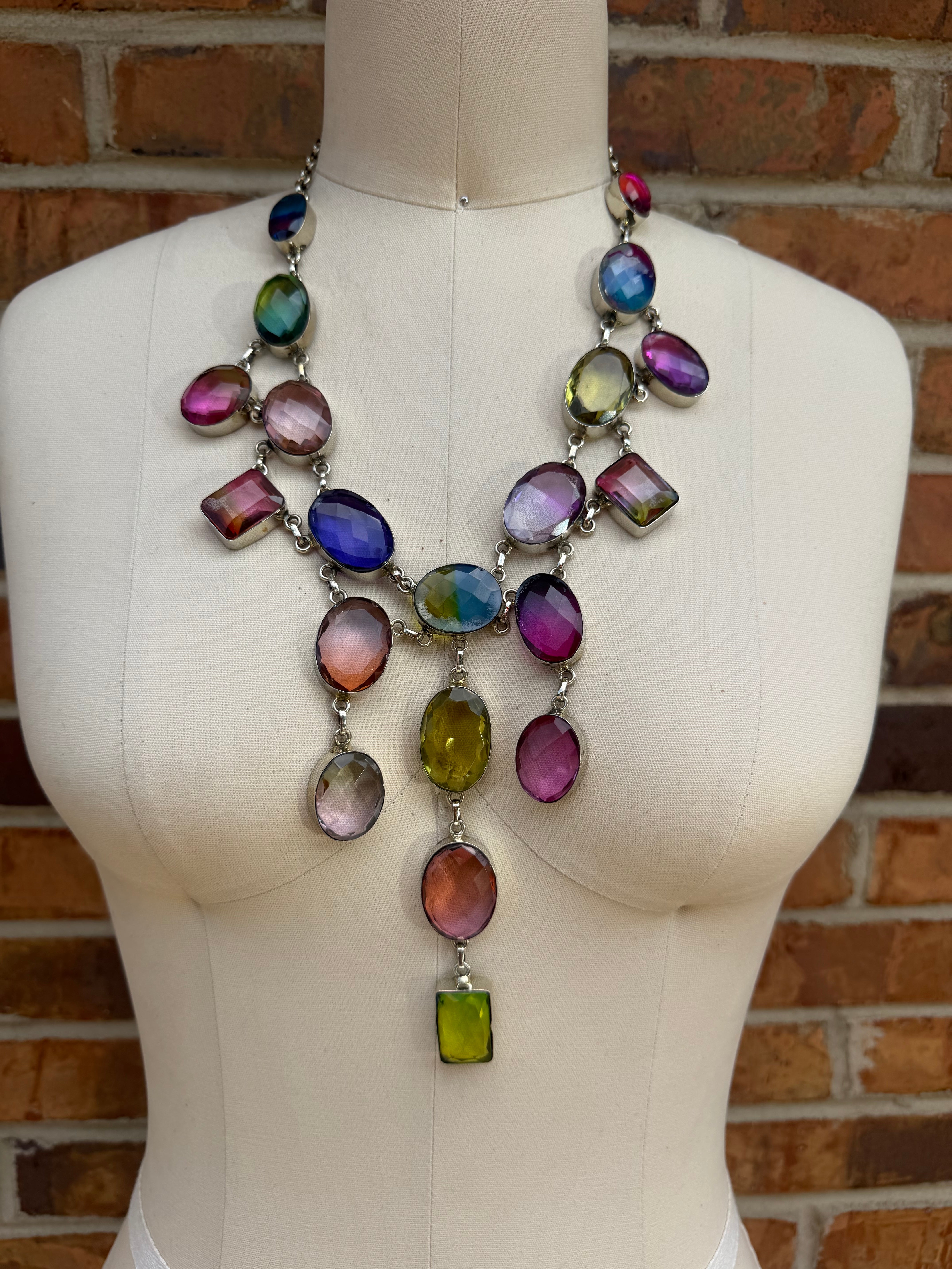 Colors of the Rainbow Statement Necklace