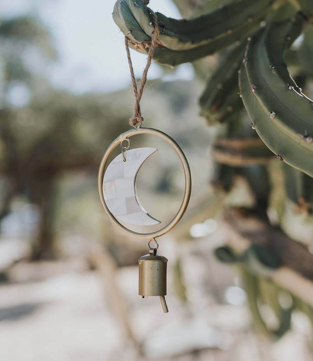 Chayana Small Moon Mother of Pearl Wind Chime