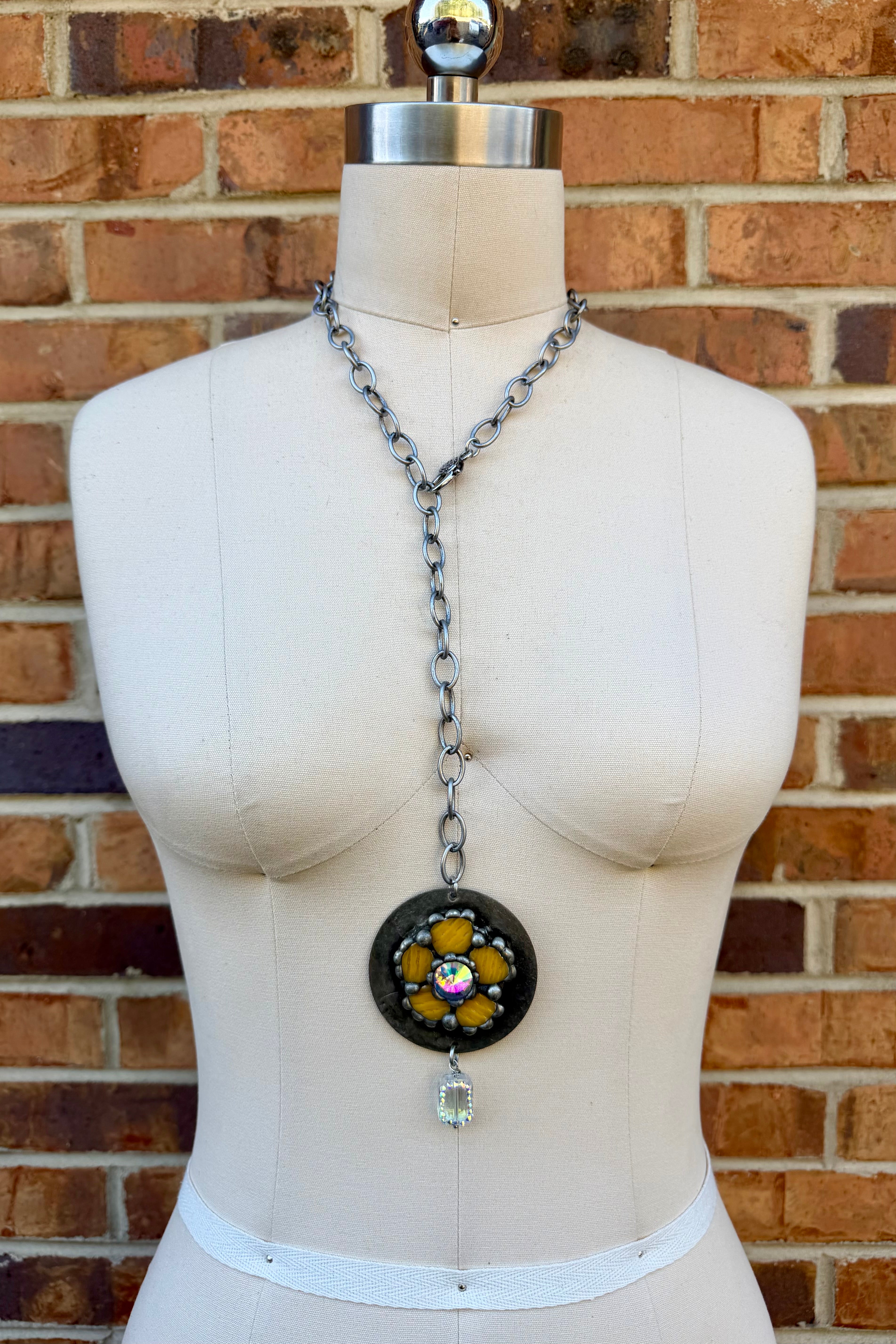 OOAK Flower Drop Necklace
