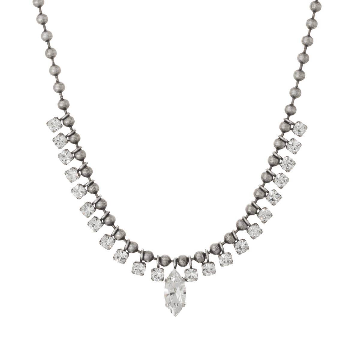 Callie Necklace in Antique Silver