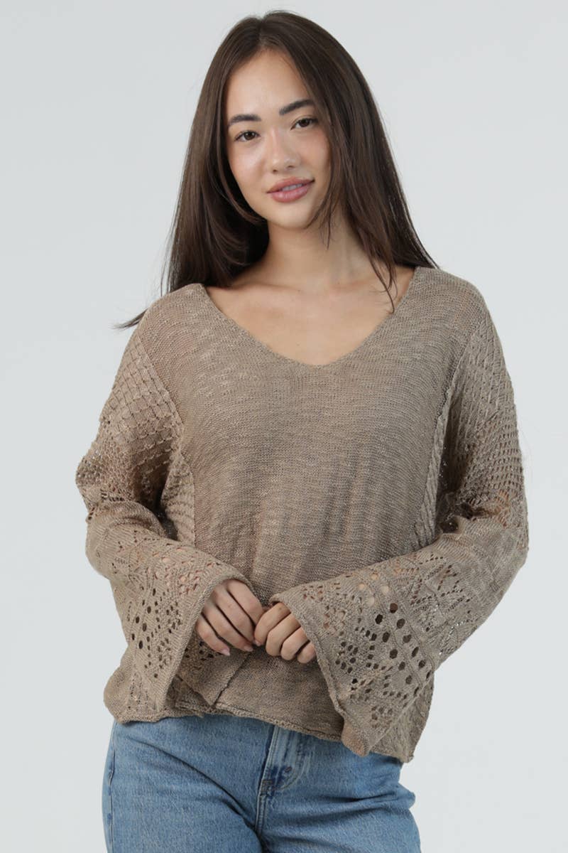 Simple Chic Flare Sleeve Sweater