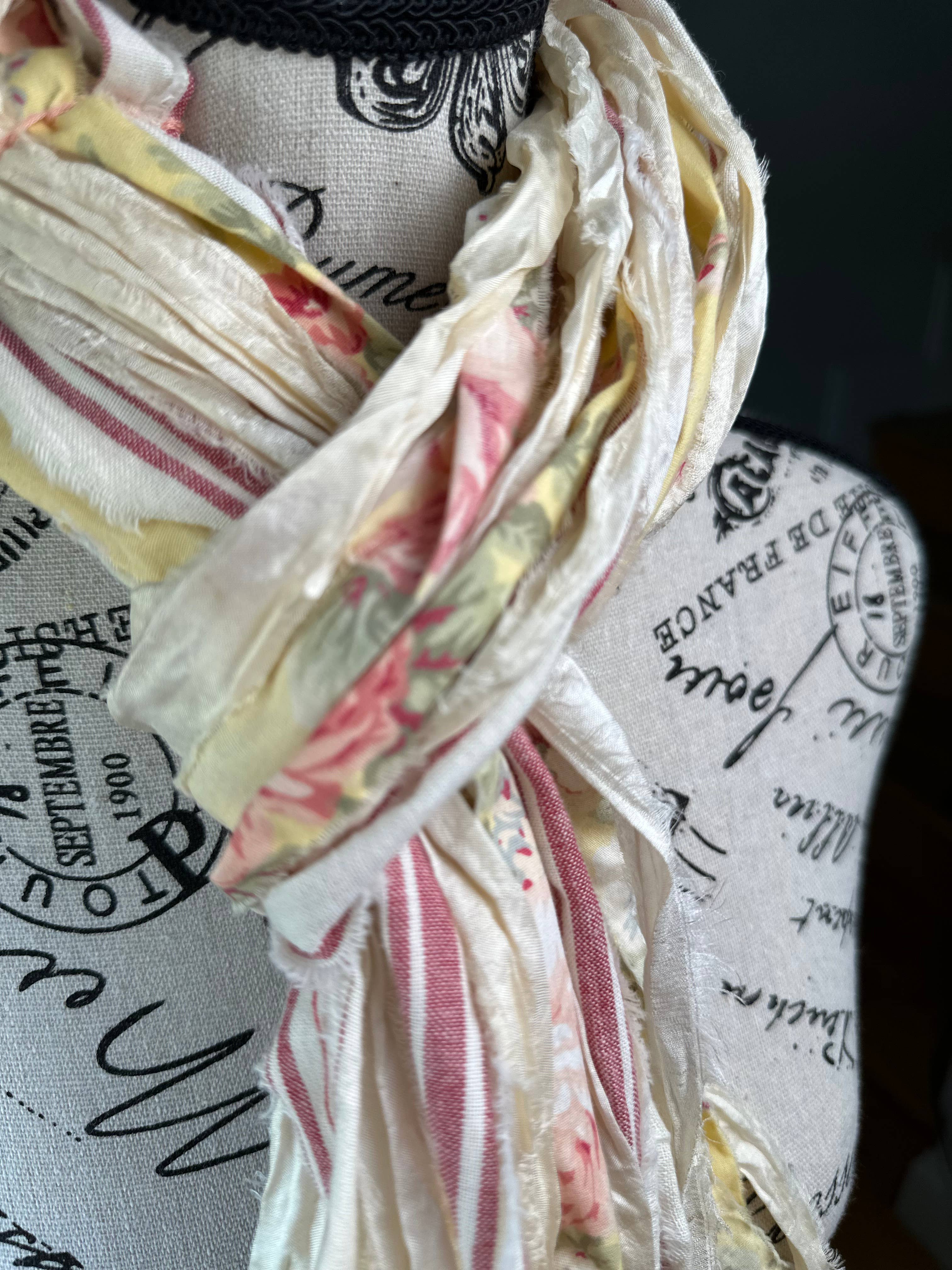 Fringe Scarf -Spring In Provence