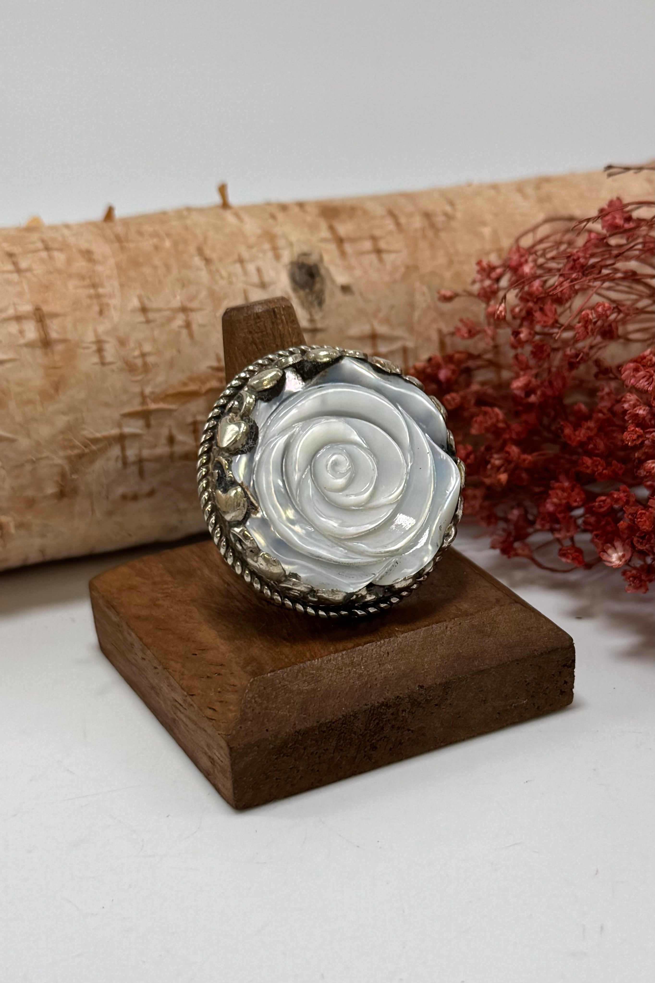 Pearled Rose Ring