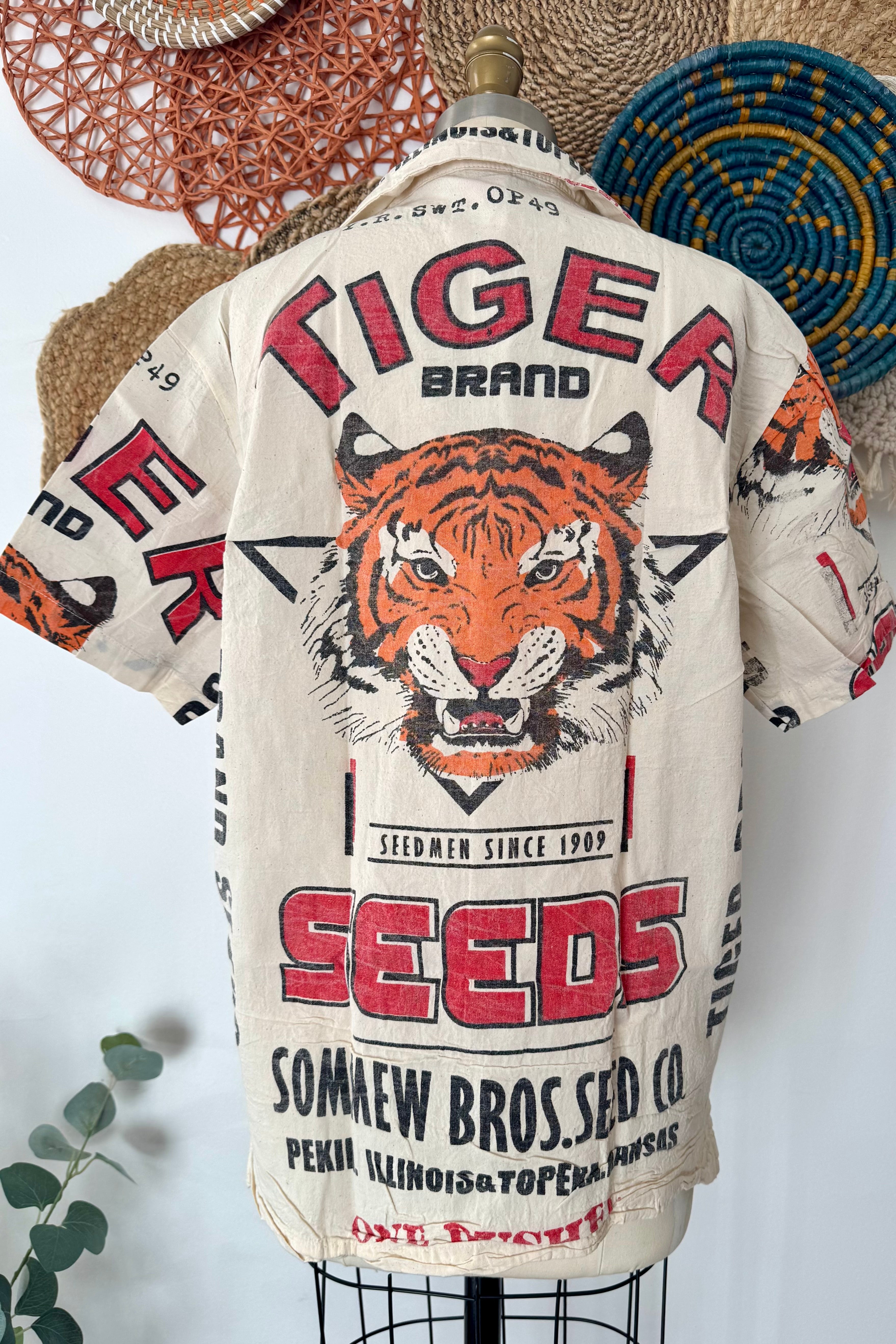 Eye of the Tiger Collared Button Down Top