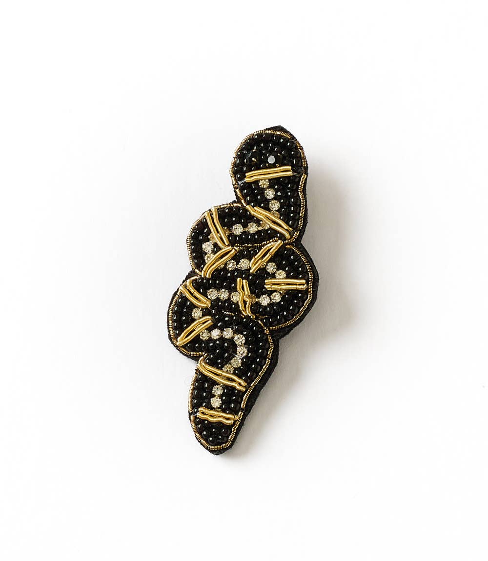 Bala Mani Beaded Snake Brooch Pin