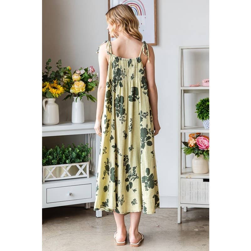 Erica Tie Strap Smocked Summer Dress