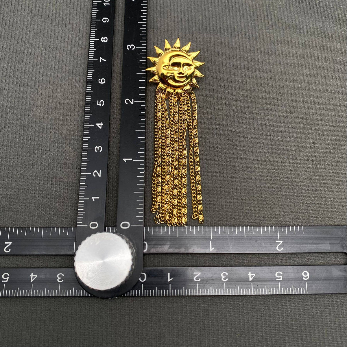 18K Gold Plated S.Steel Fringe Sun Moon Earrings - FGS/MS - ivyandlavyboutique Mio Queena