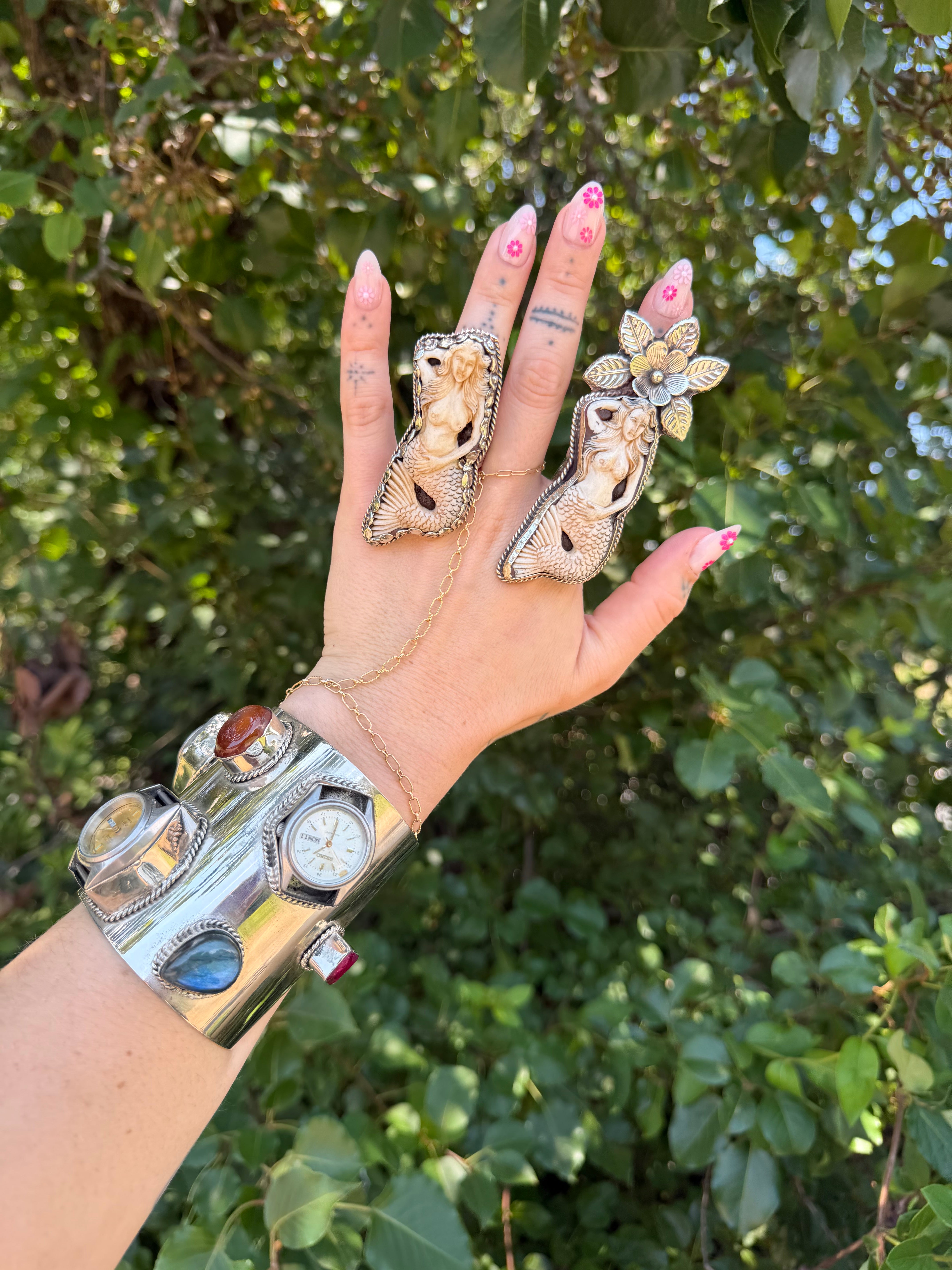 The Flowered Mermaid Ring