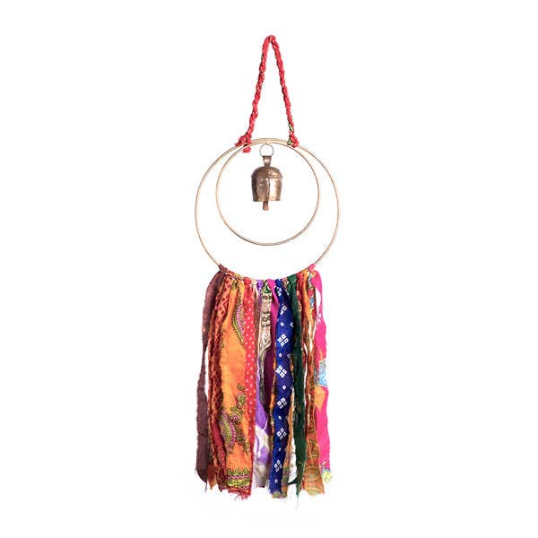 Swapna Sun Bell Wind Chime Upcycled Sari