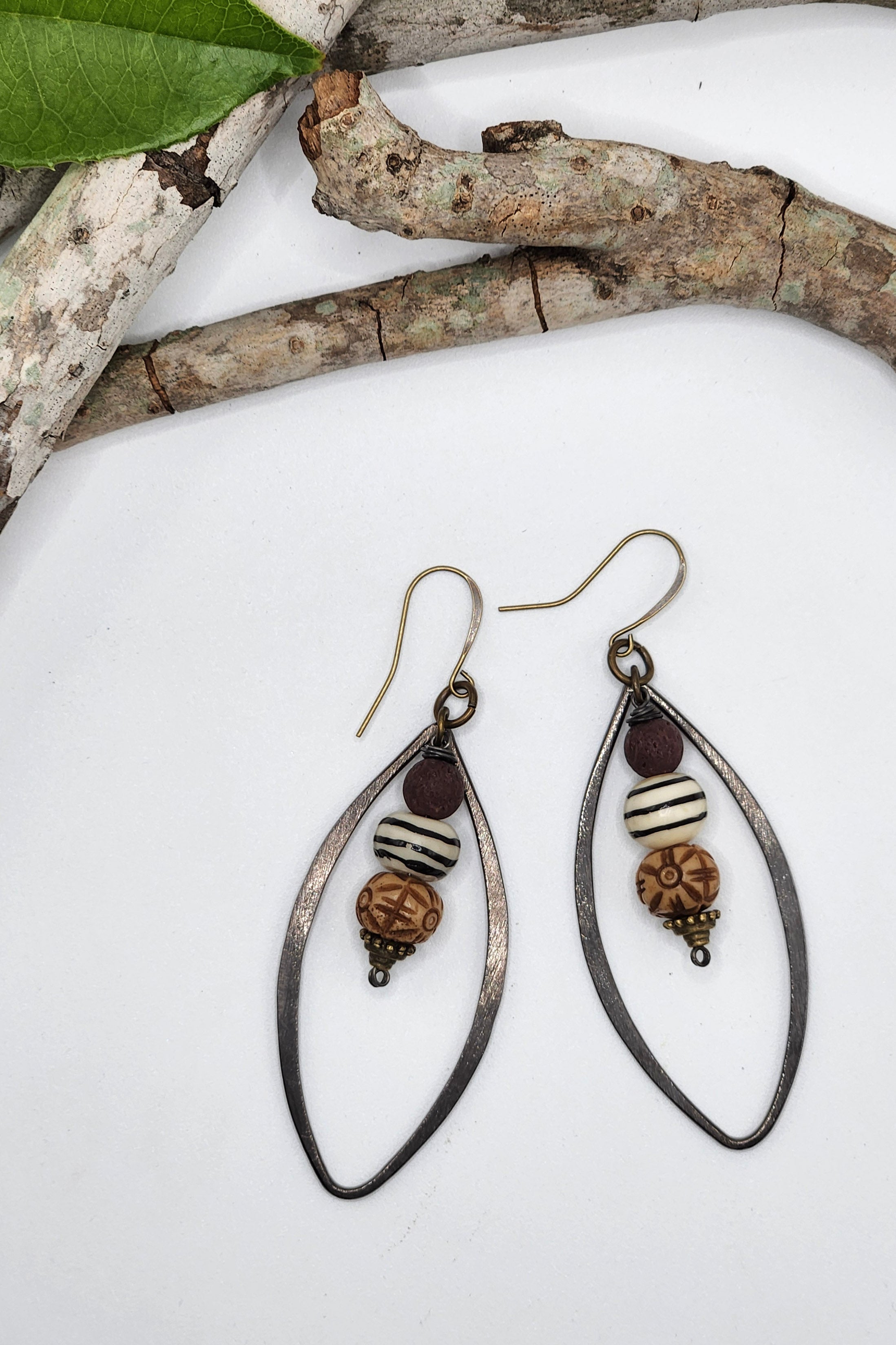 One of a Kind: Recycled Bead Earrings