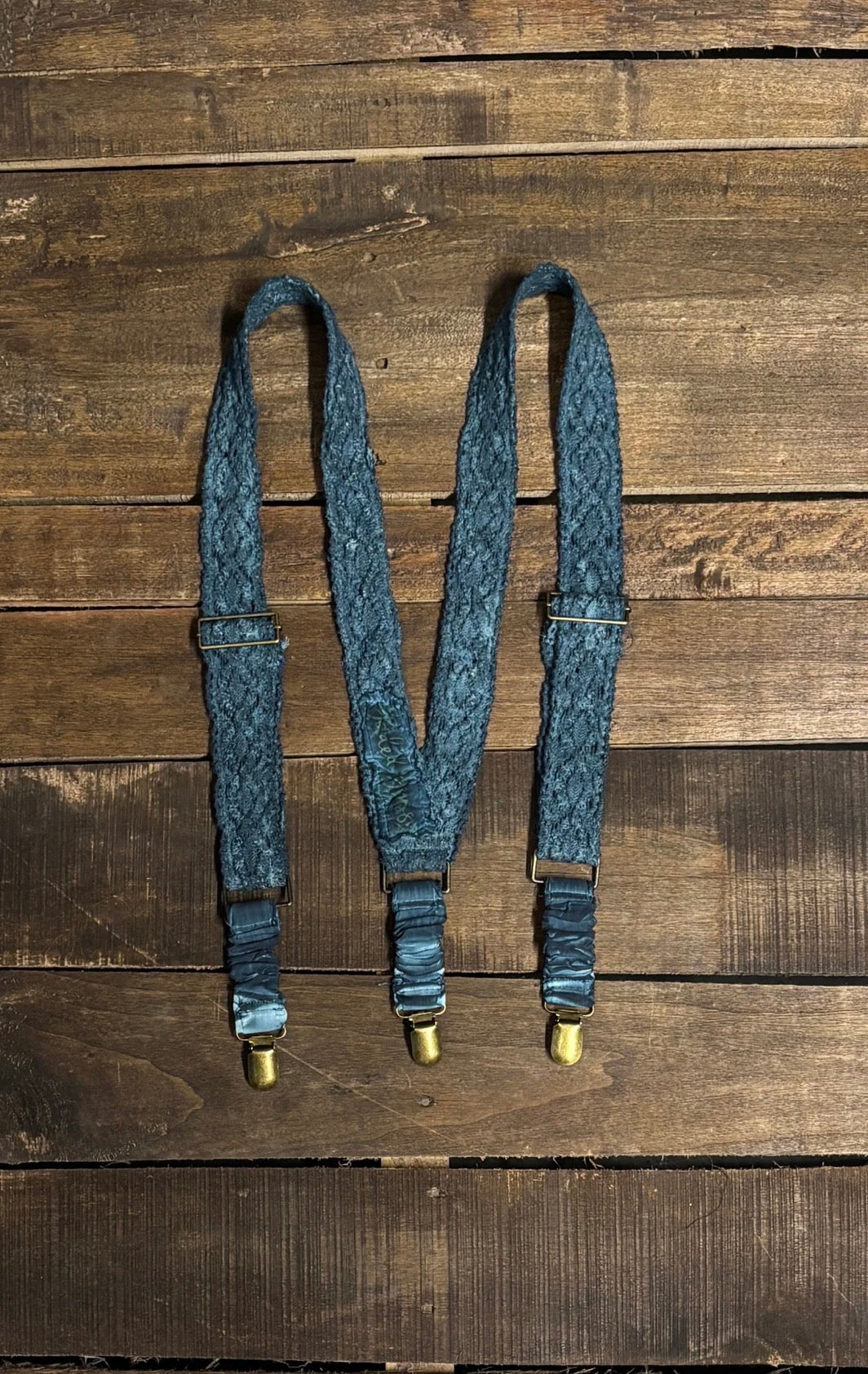 Gypsy Suspenders in Navy Lace