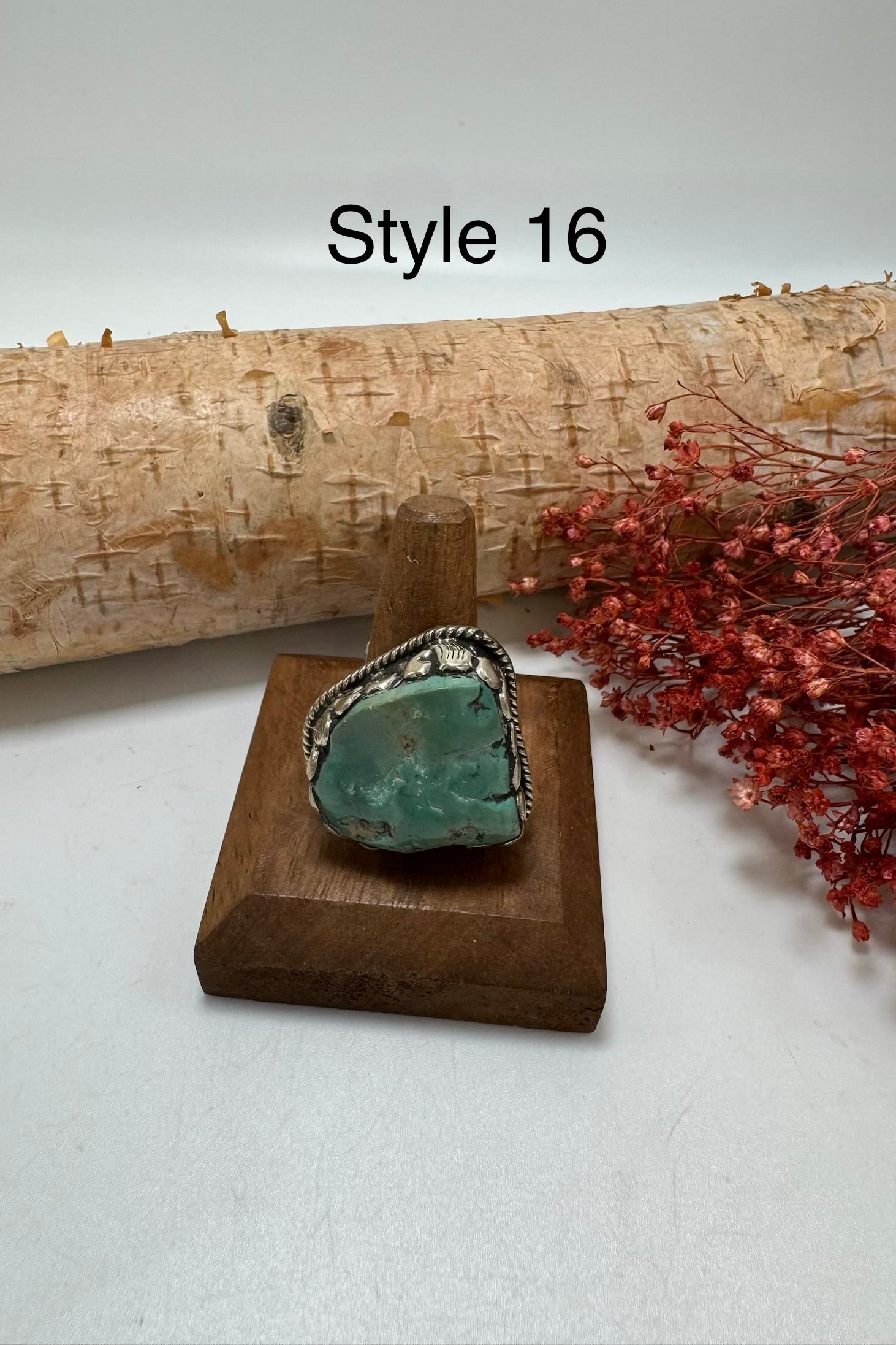 Lil Turquoise Chunk Stone Ring