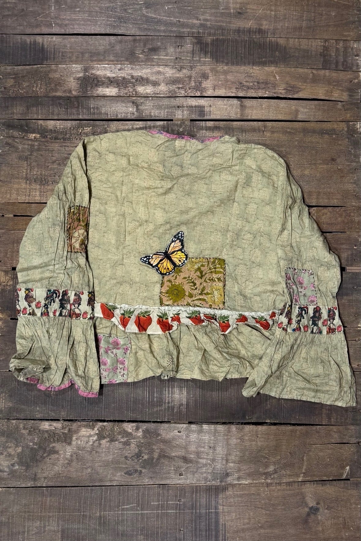 Honey Bloom Top in Moss