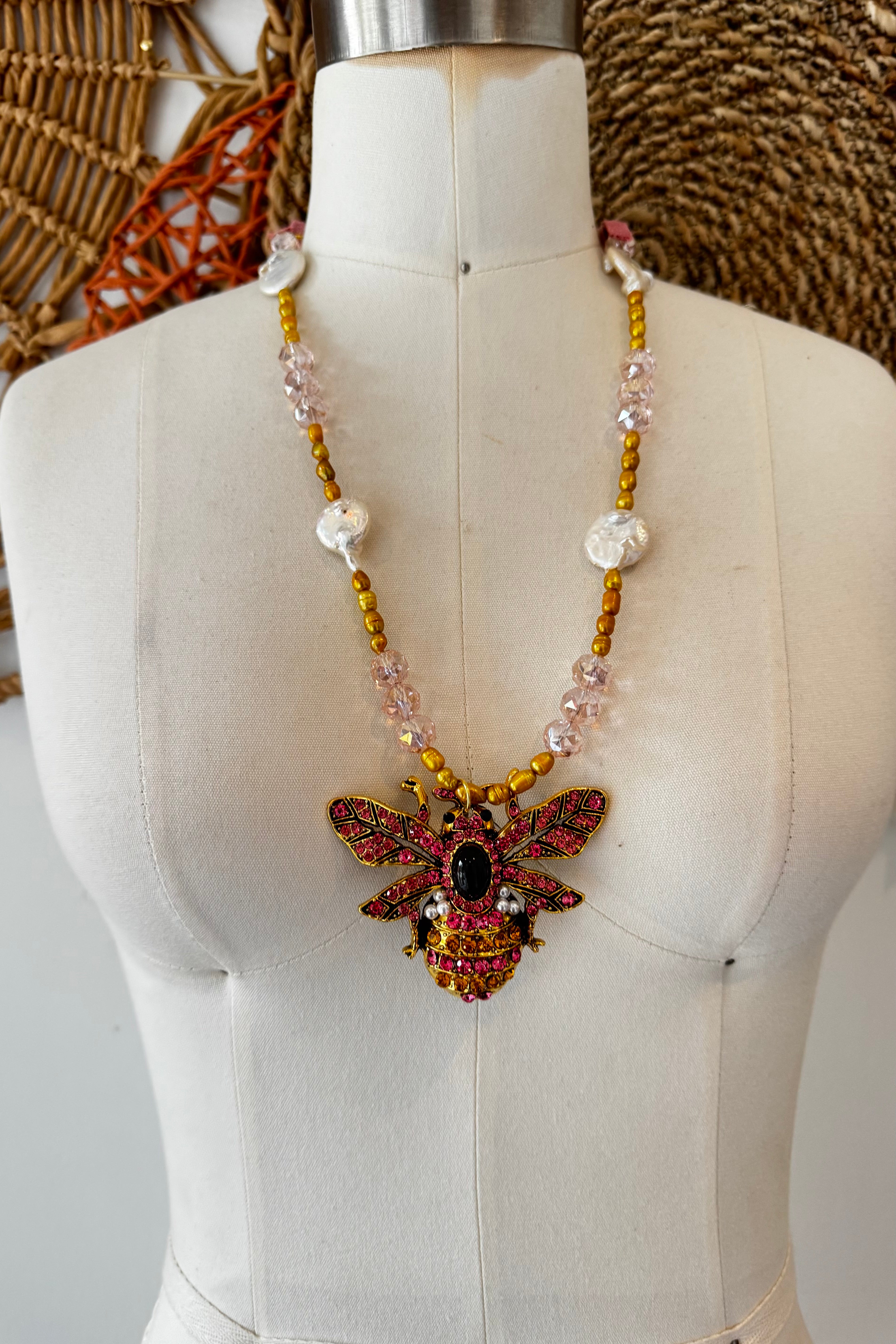 Sparkling Bee Necklace