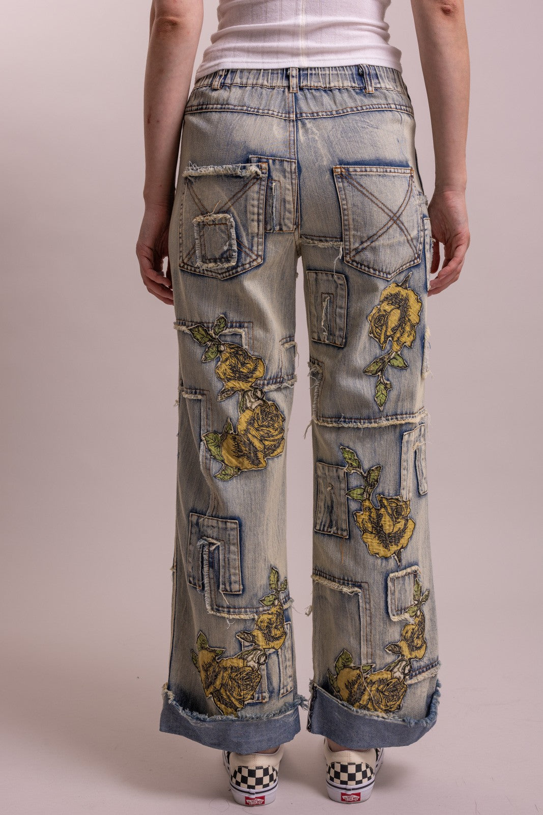 Preorder Shipping 12/15 - Floral Patchwork Straight Leg Pant