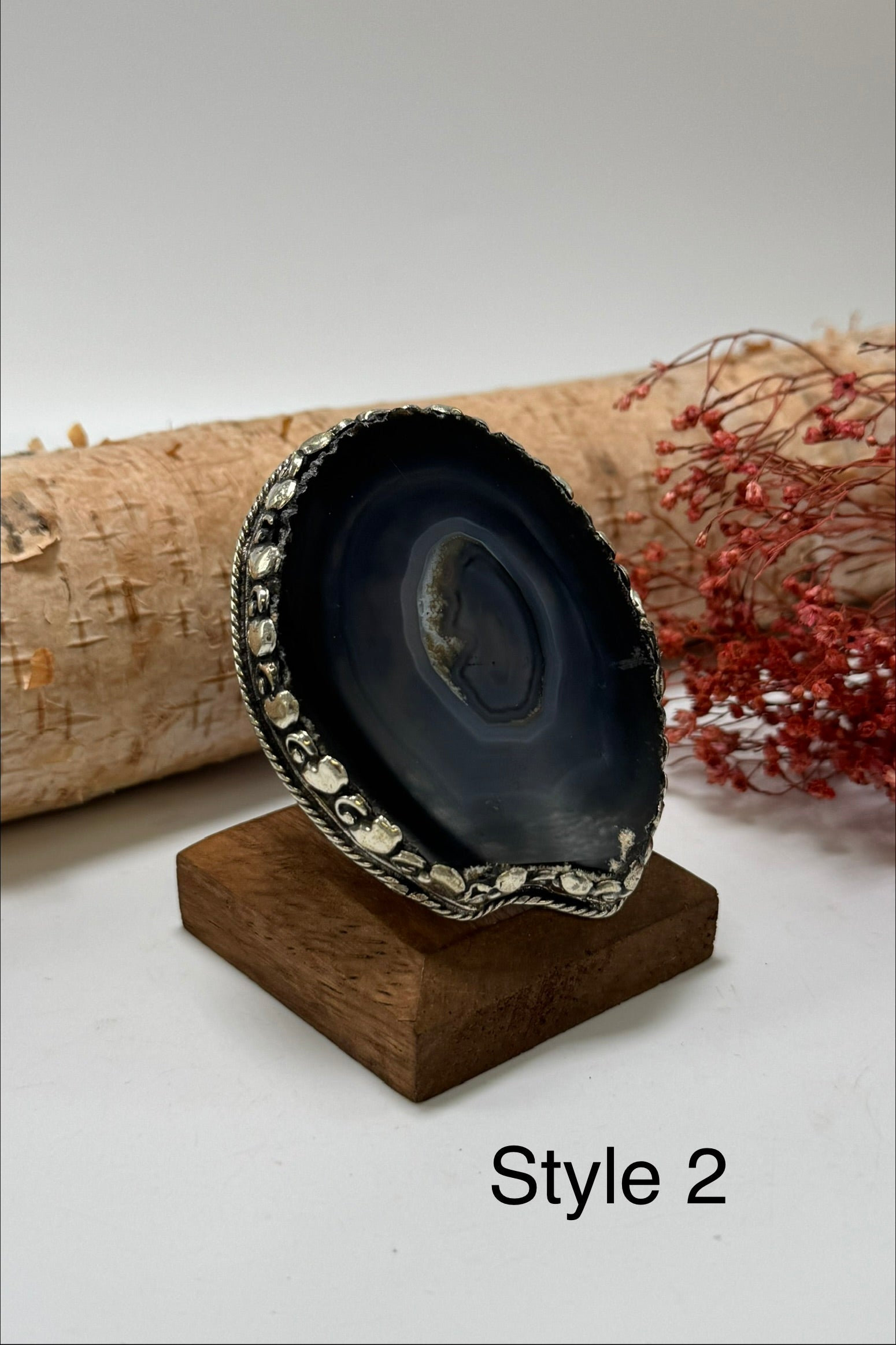 Pretty in Deep Dark Geode Slab Ring