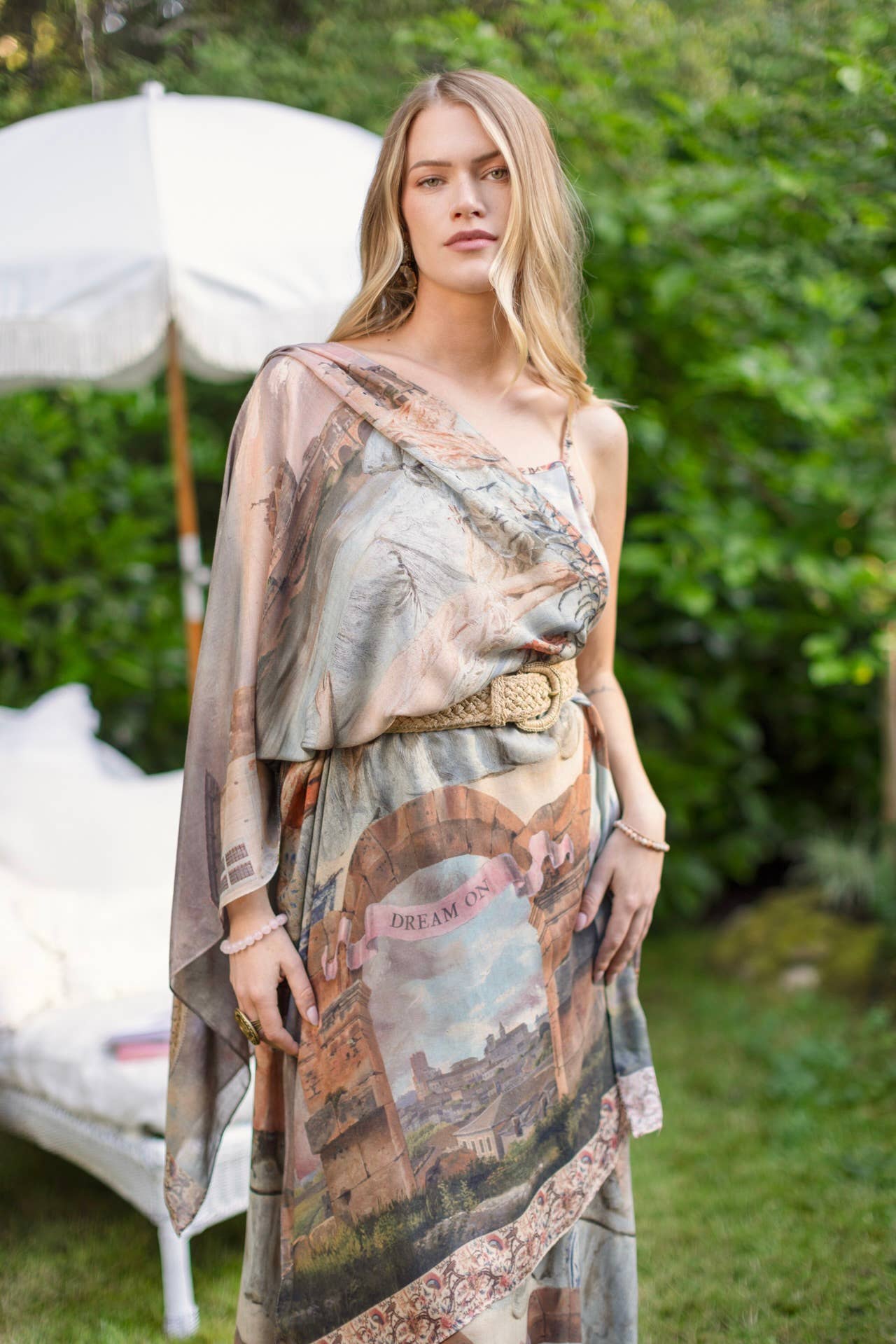 Imaginarium Scarf with Moon and Dreamscape Print