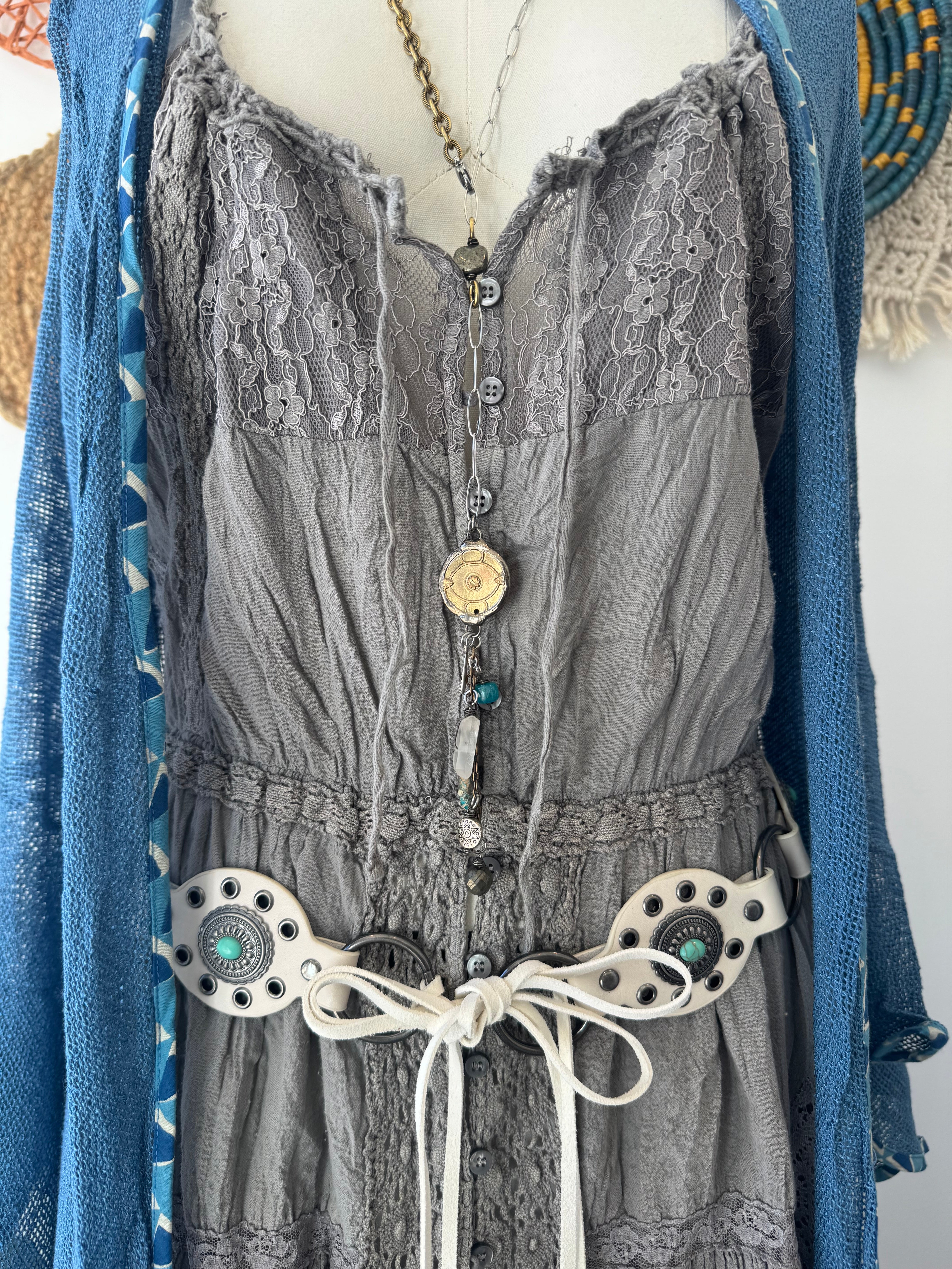 Leather Concho Turquoise Belt