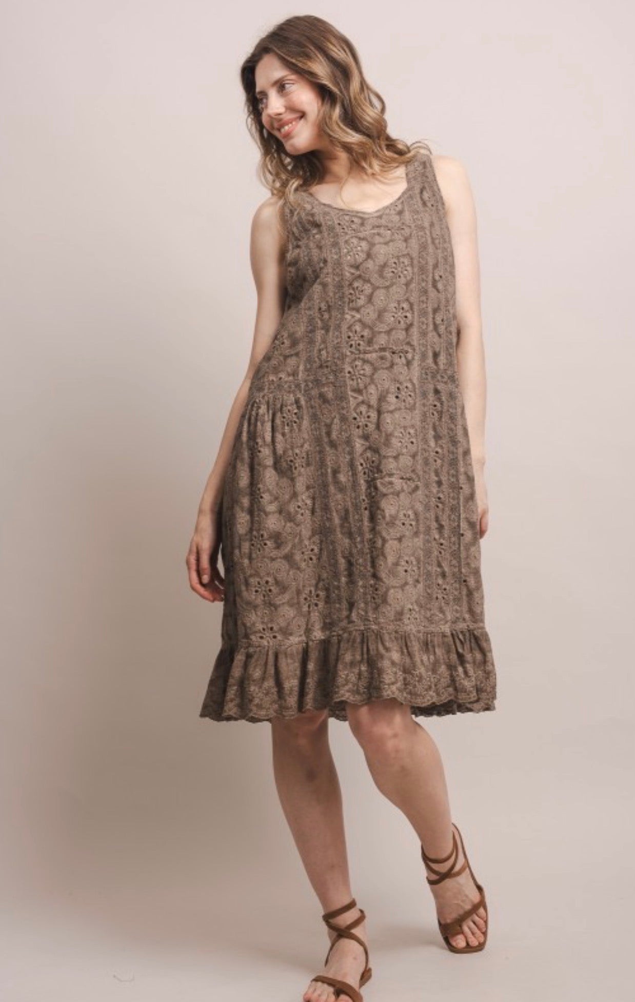 So Vintage Eyelet Midi Dress