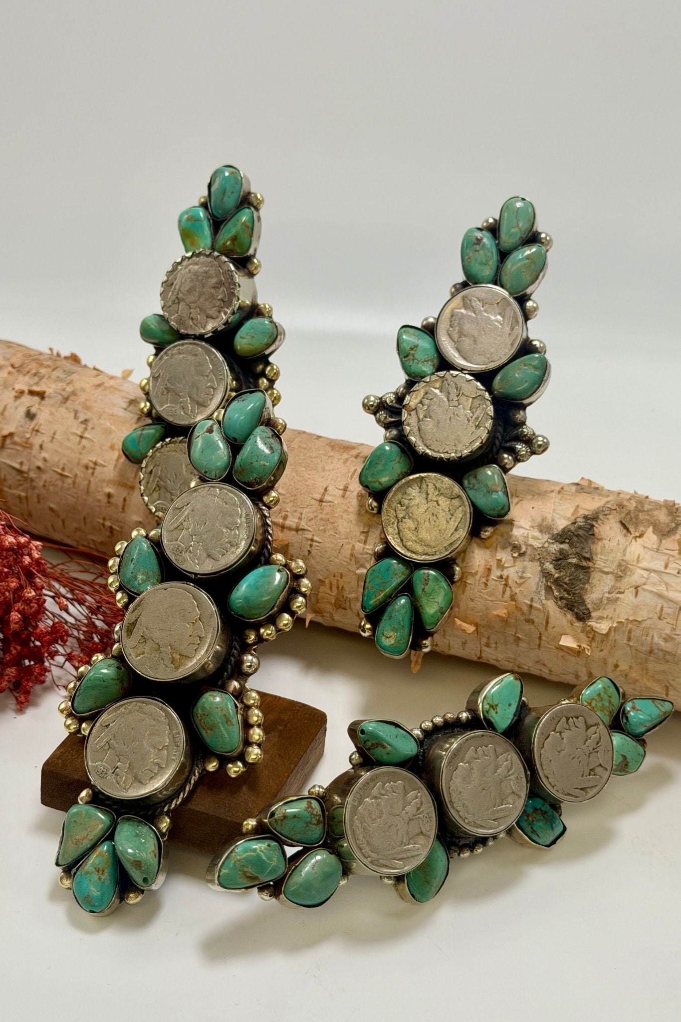 3 Head Nickel Ring w/ Turquoise - ivyandlavyboutique ivyandlavyboutique