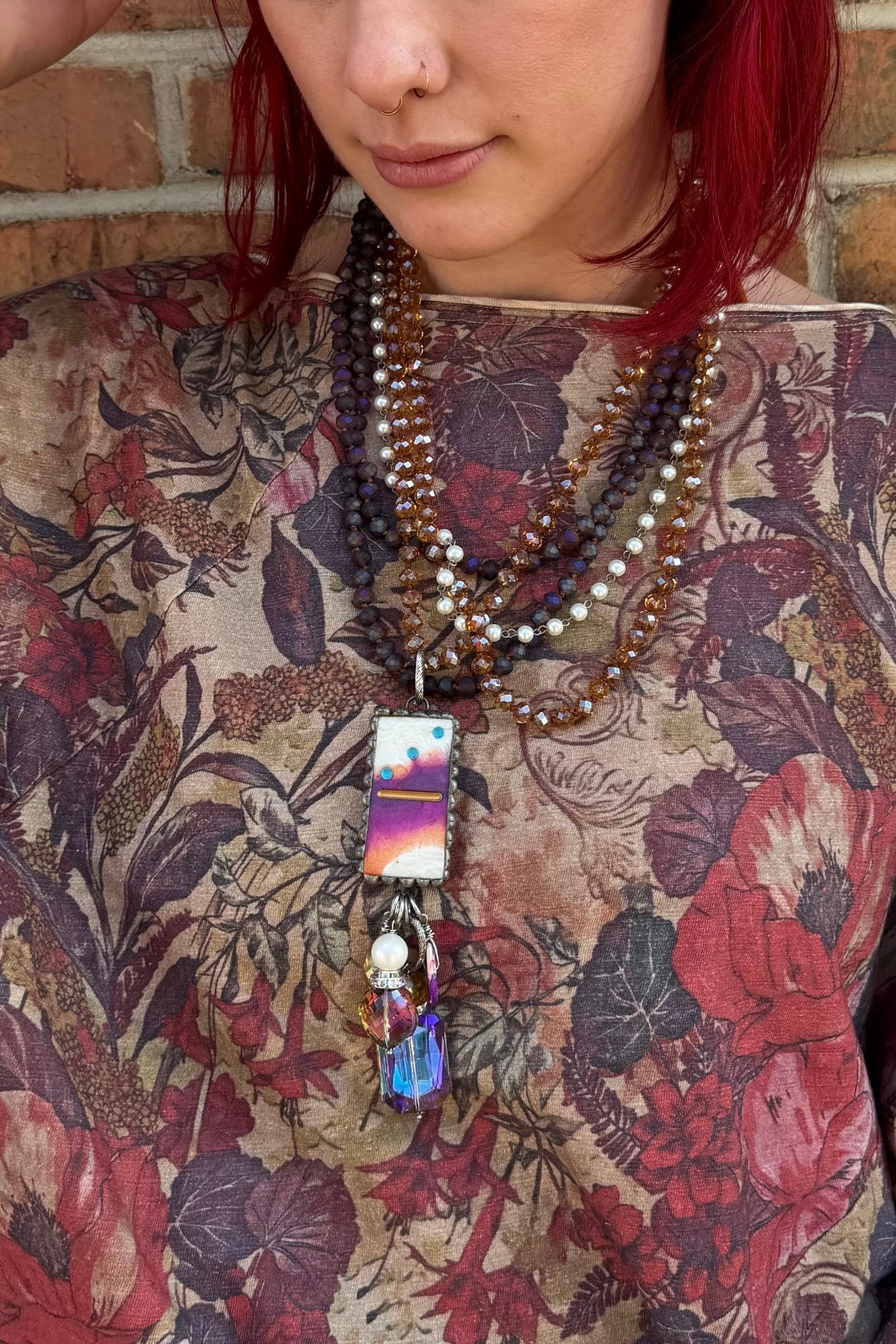 3 of Purple Colors Layered Necklace - ivyandlavyboutique ivyandlavyboutique
