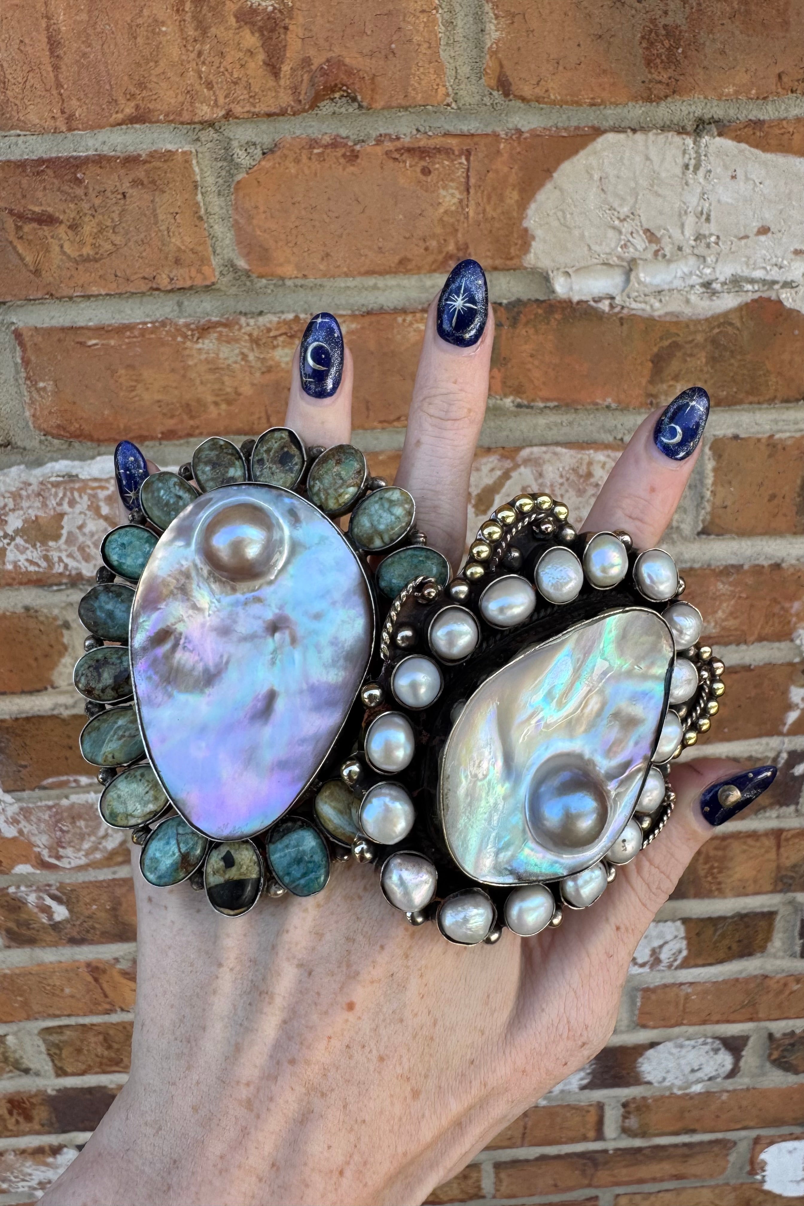 Mother of Pearl Oyster Ring