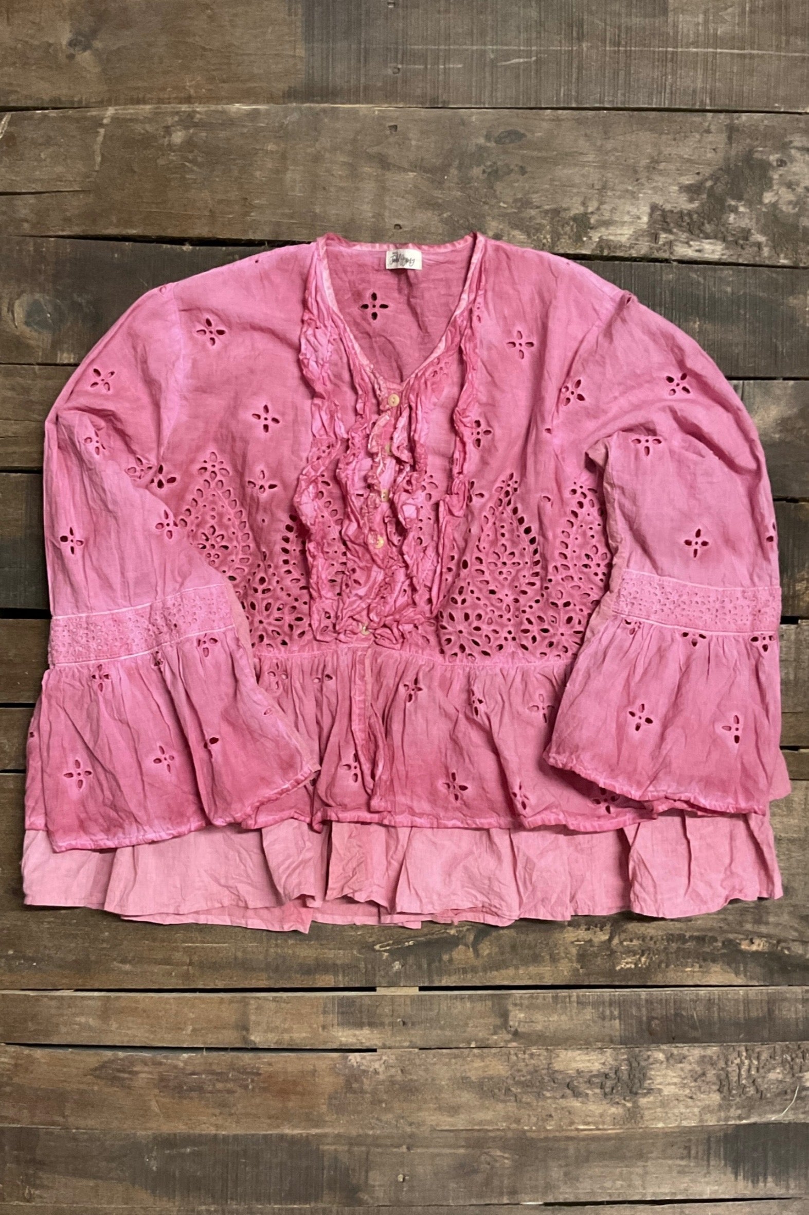 Heirloom Eyelet Top - Petal Pink