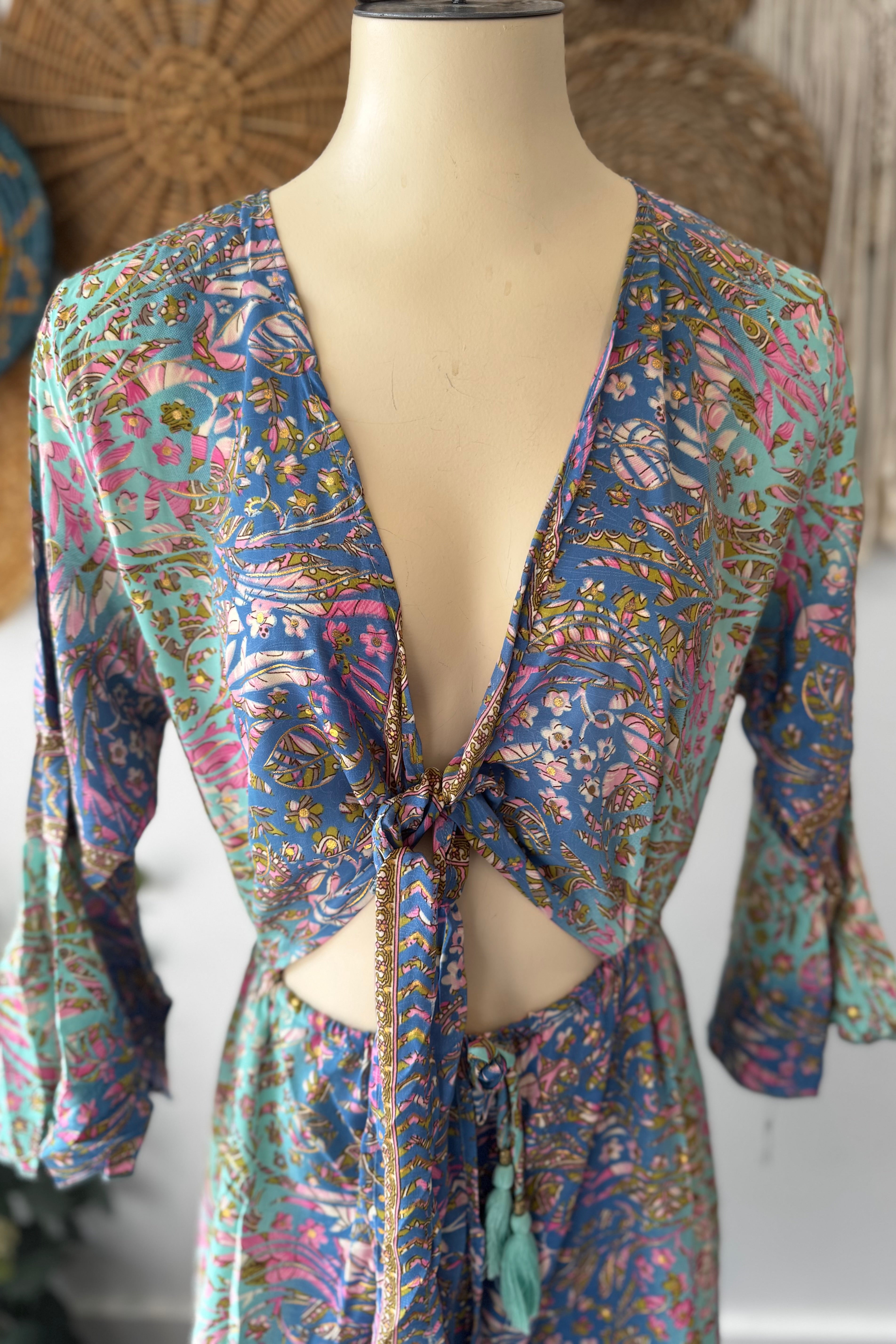 Poly Silk Front Tie Dress 5
