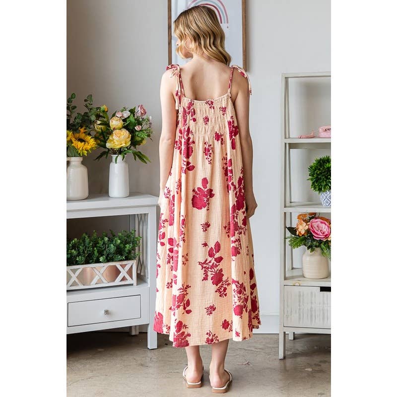 Erica Tie Strap Smocked Summer Dress
