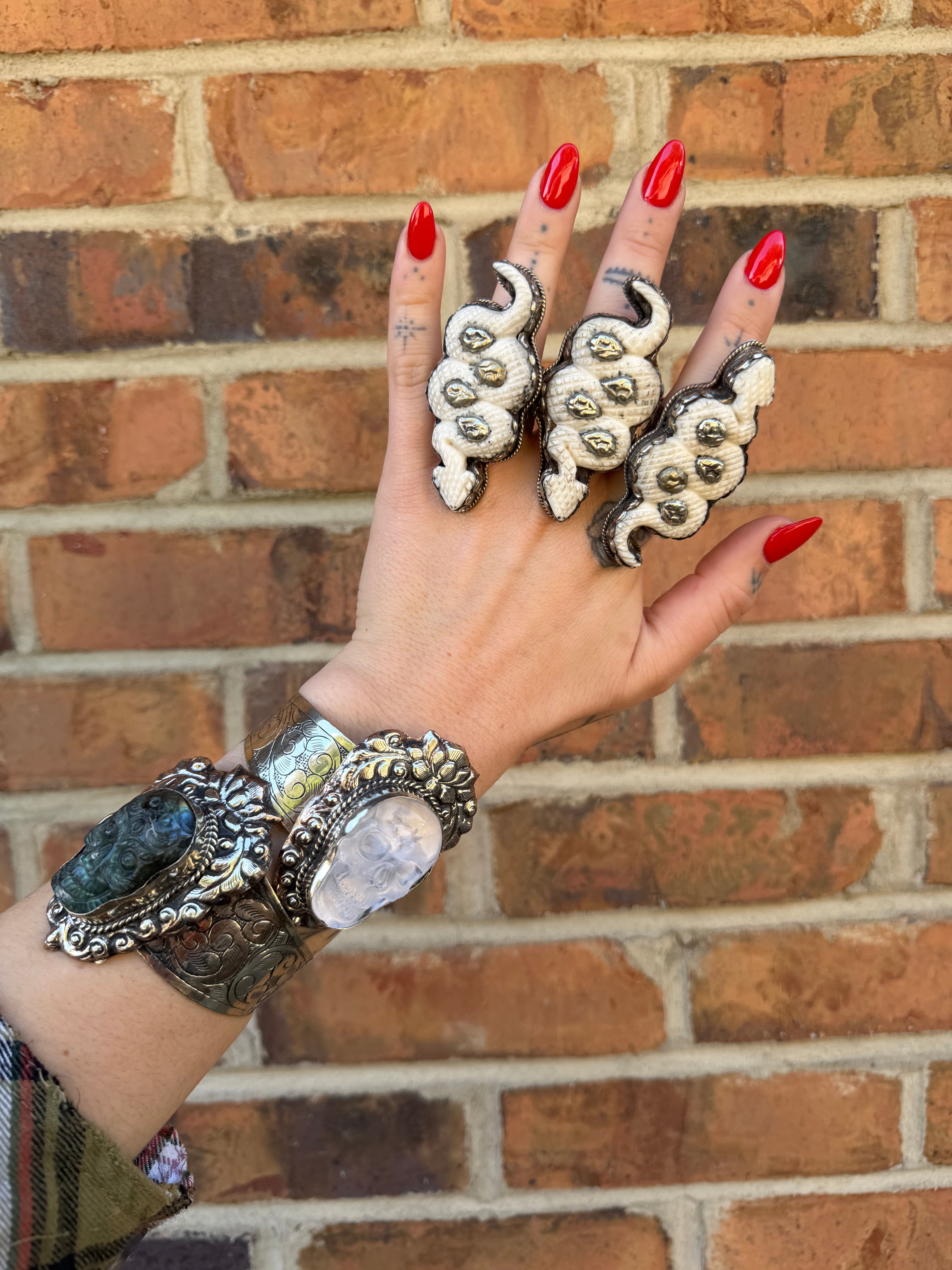 Snake Carved Ring - Med