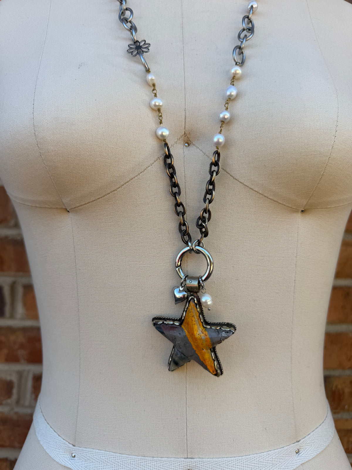 Bumbebee Jaspar Star Necklace
