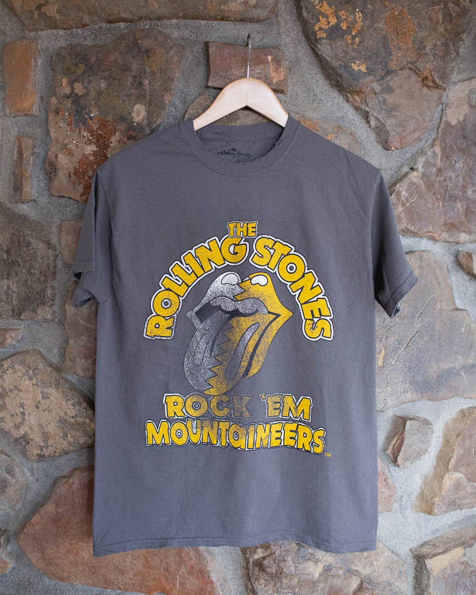 Rolling Stones Rock Em Mountaineers Charcoal Thrifted Tee