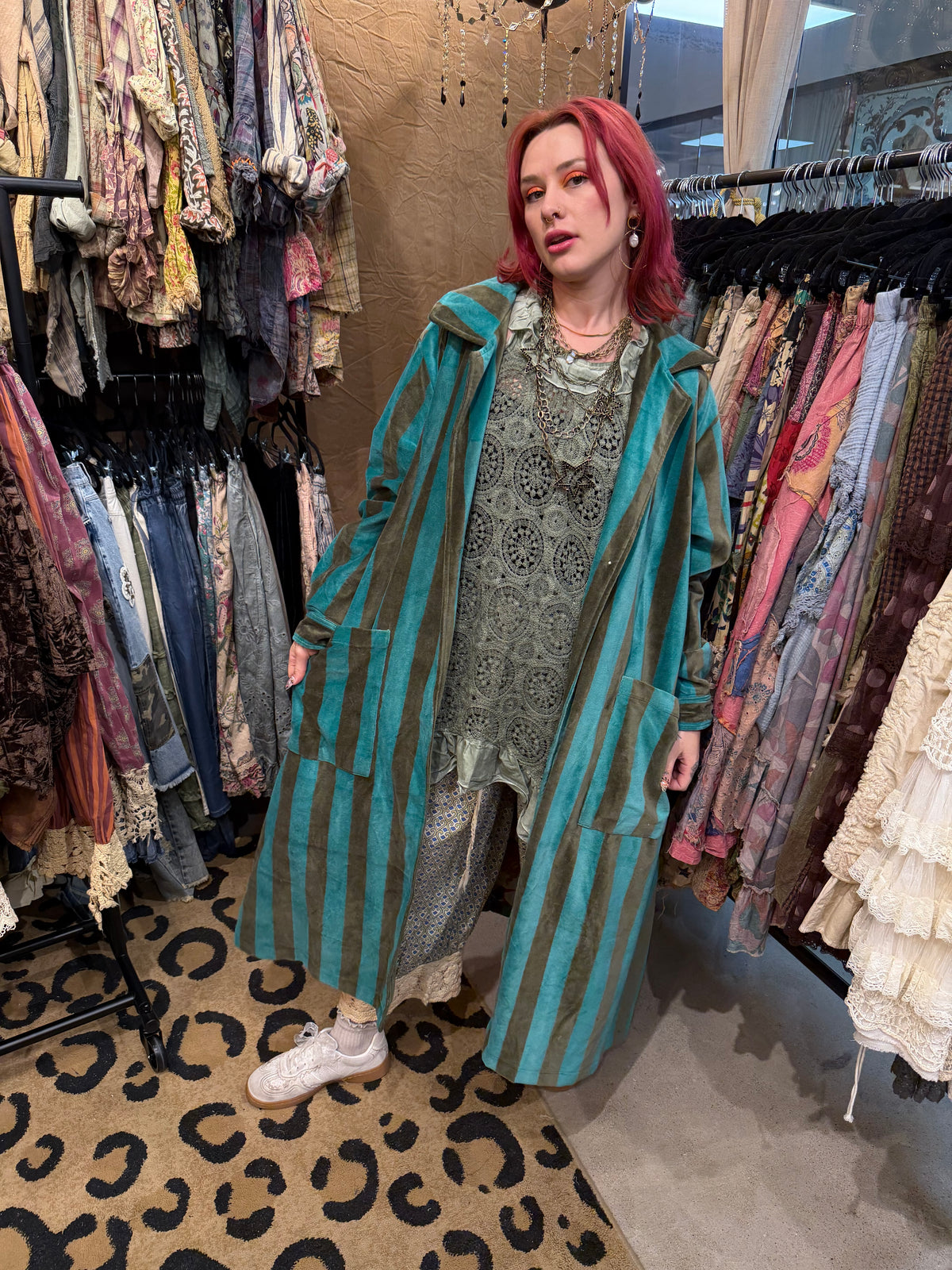 Preorder Ships In November In Your Lane Coat- Olive Stripe