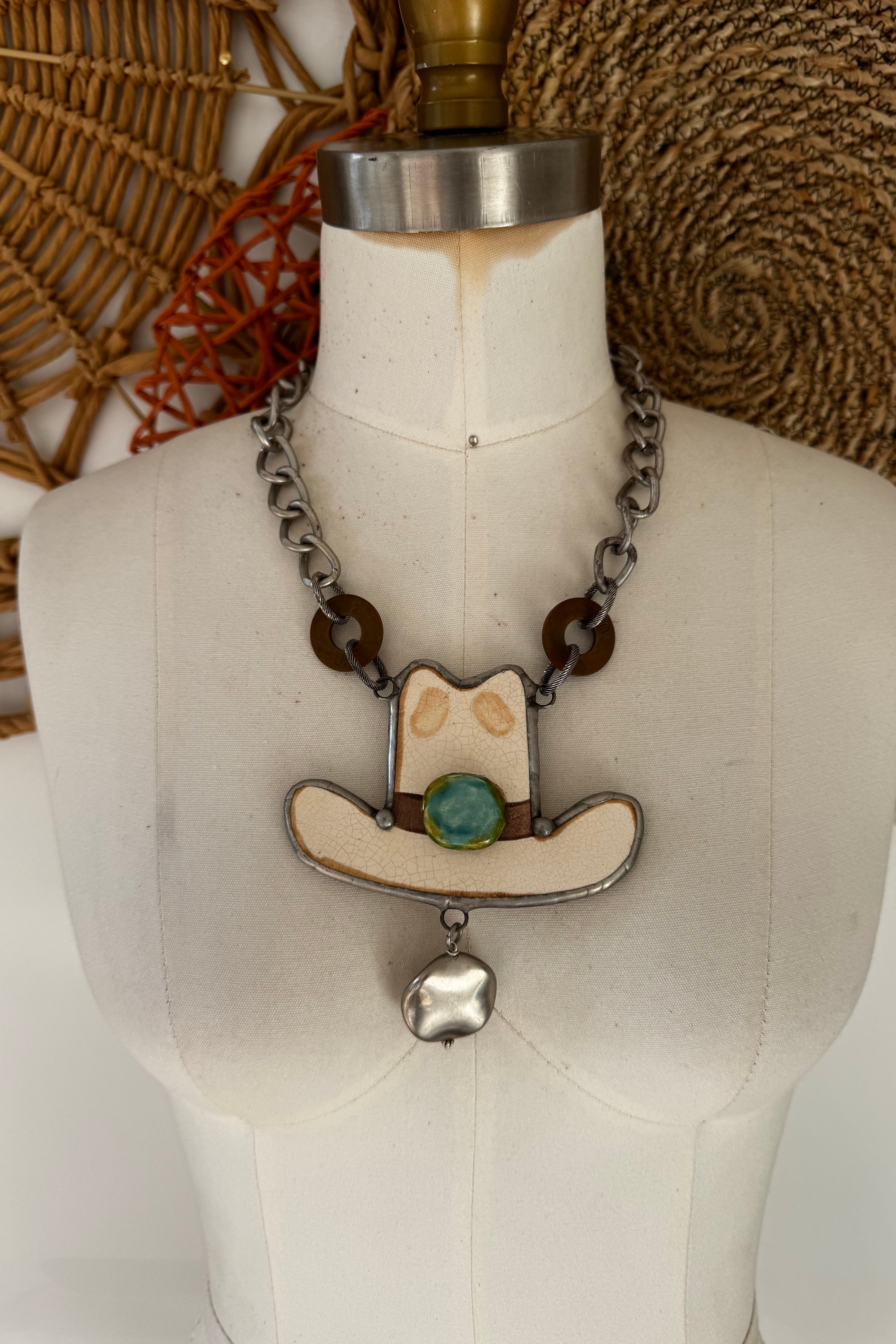 New Hat Goofing Statement Necklace