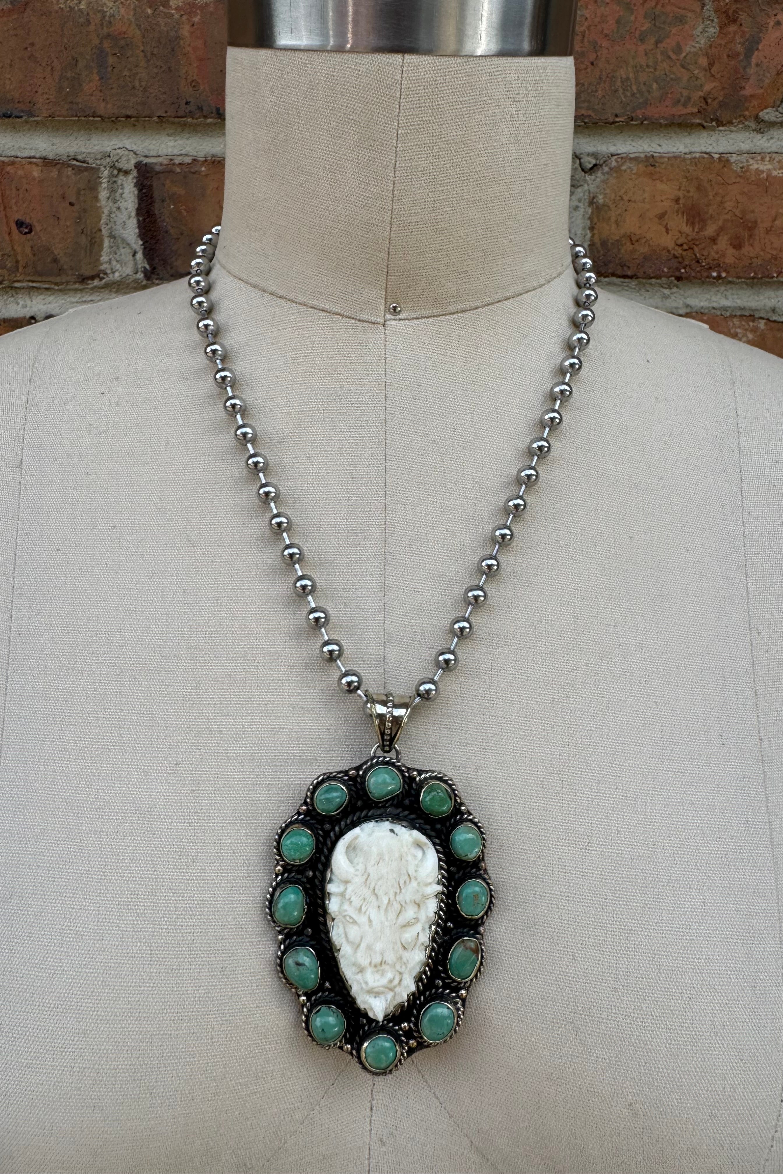 Buffalo & Turquoise Necklace