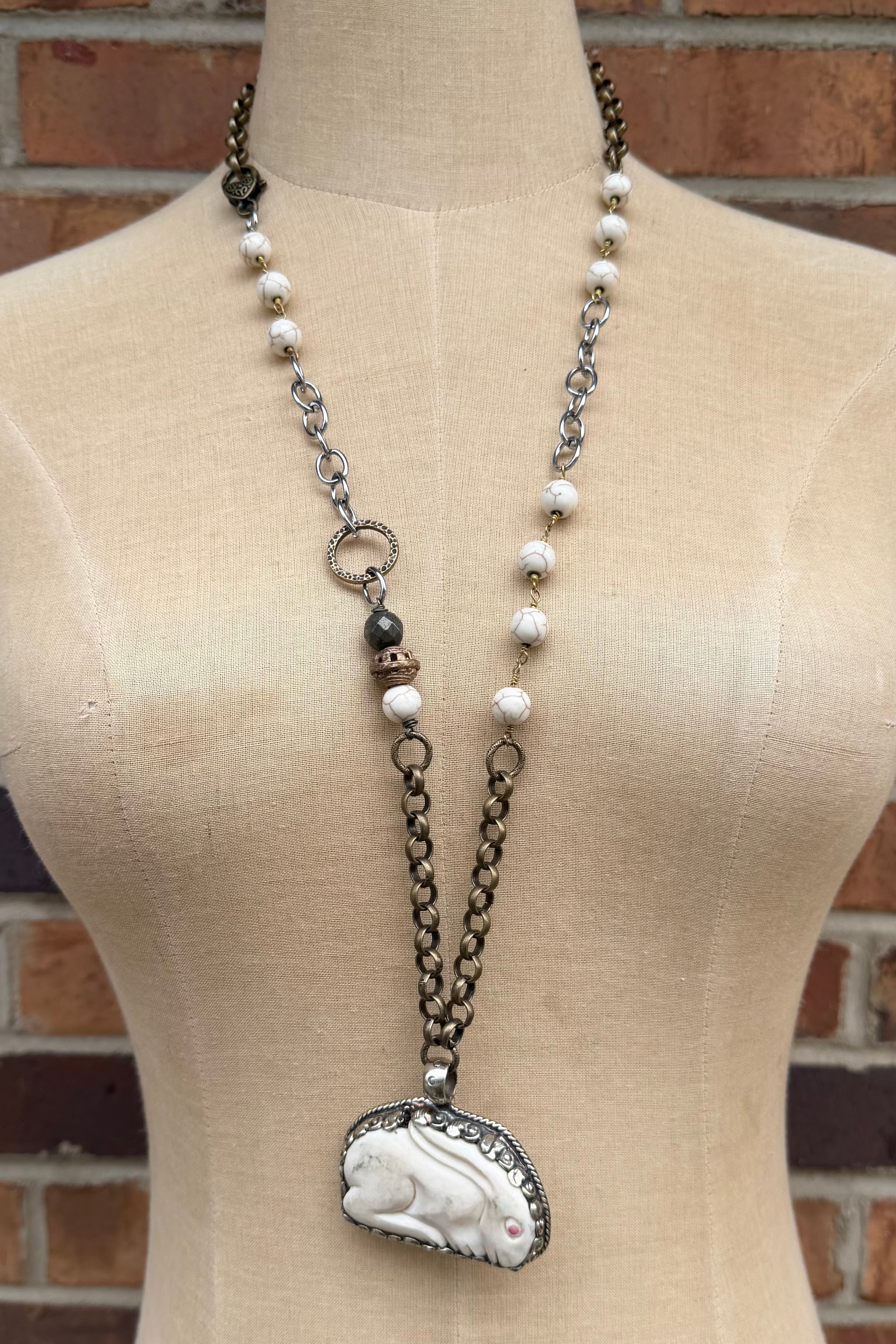 Bunny Statement Handmade Necklace