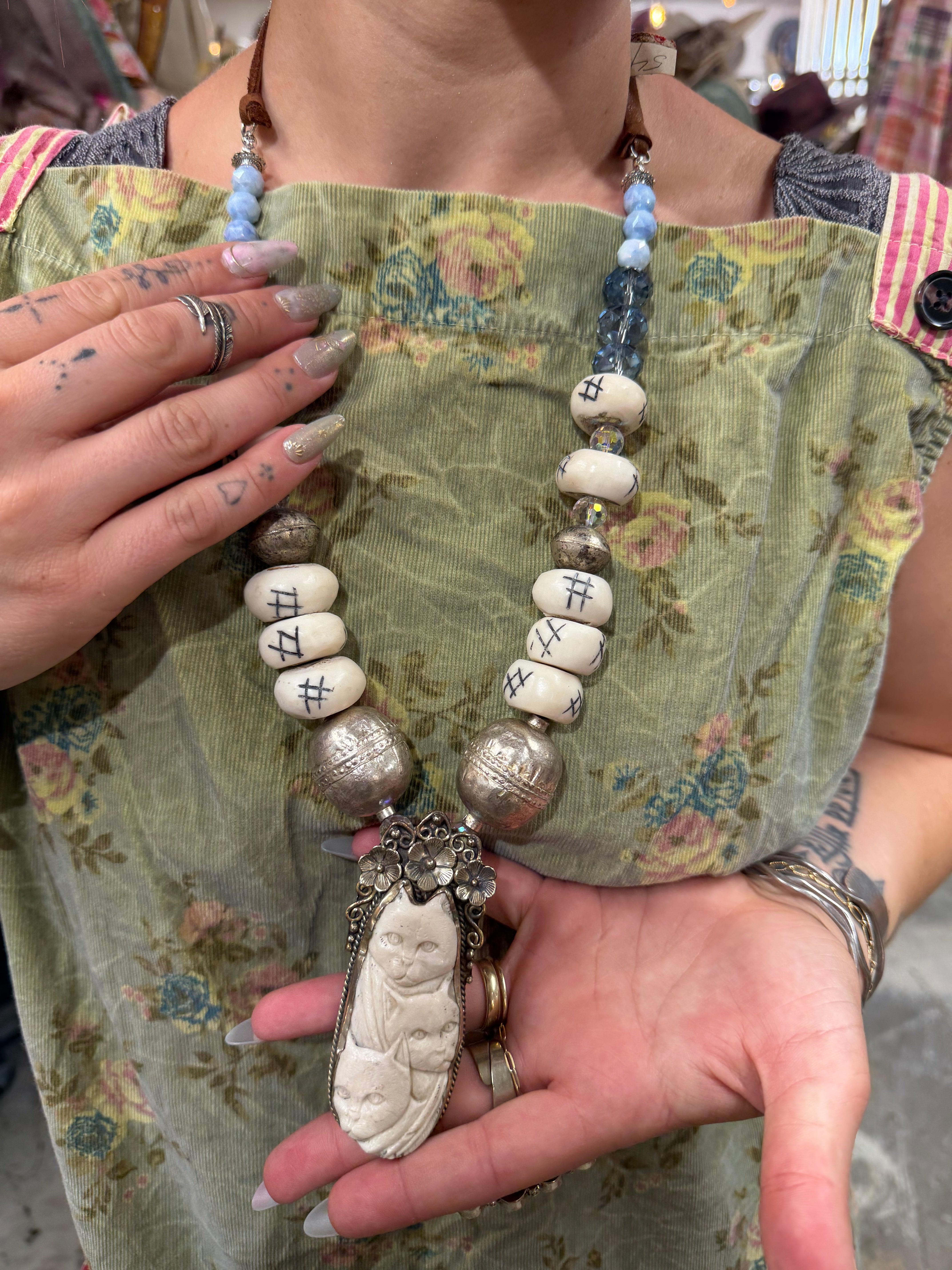 3 Angry Kitties Necklace