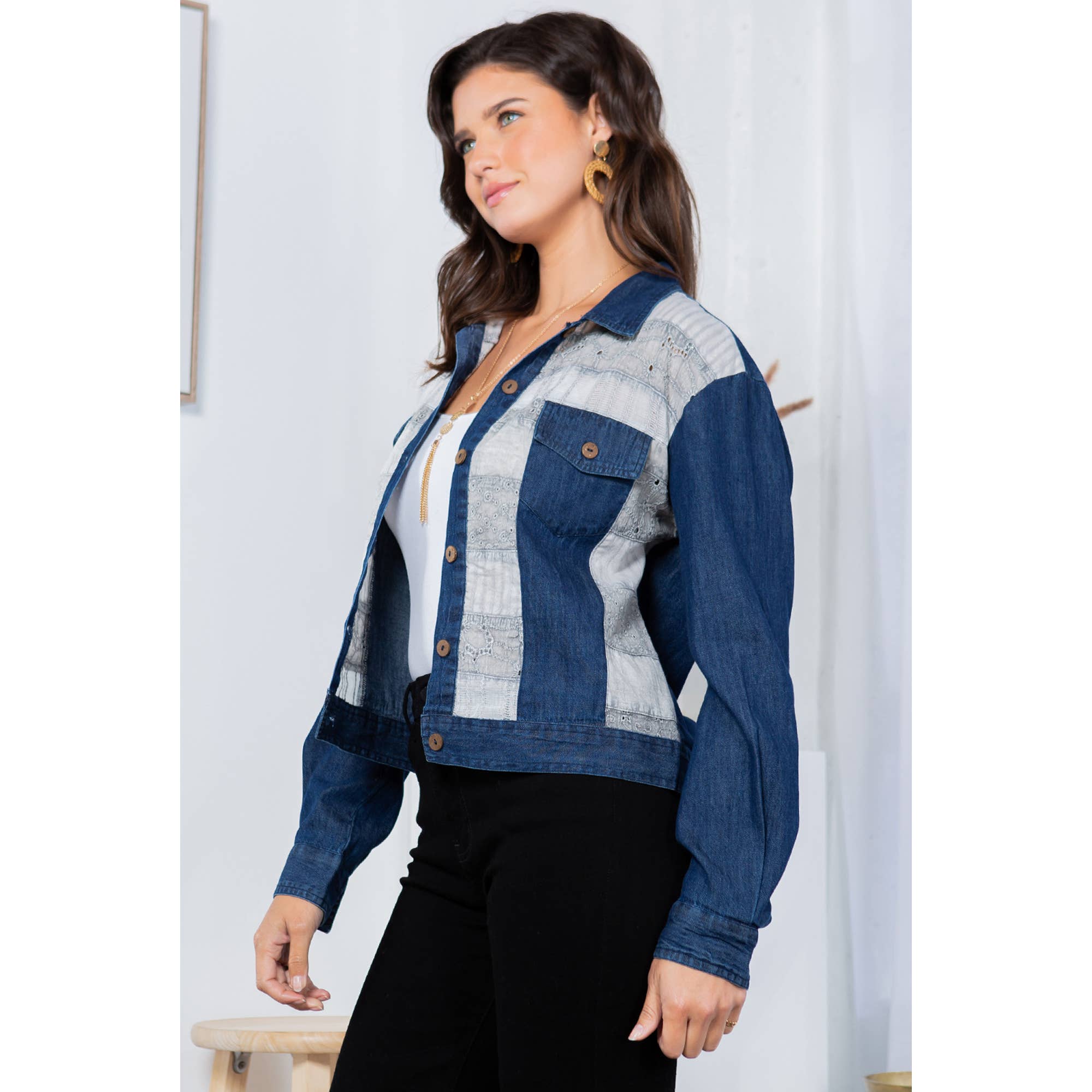 Cowgirl Chic Button Down Jacket Top