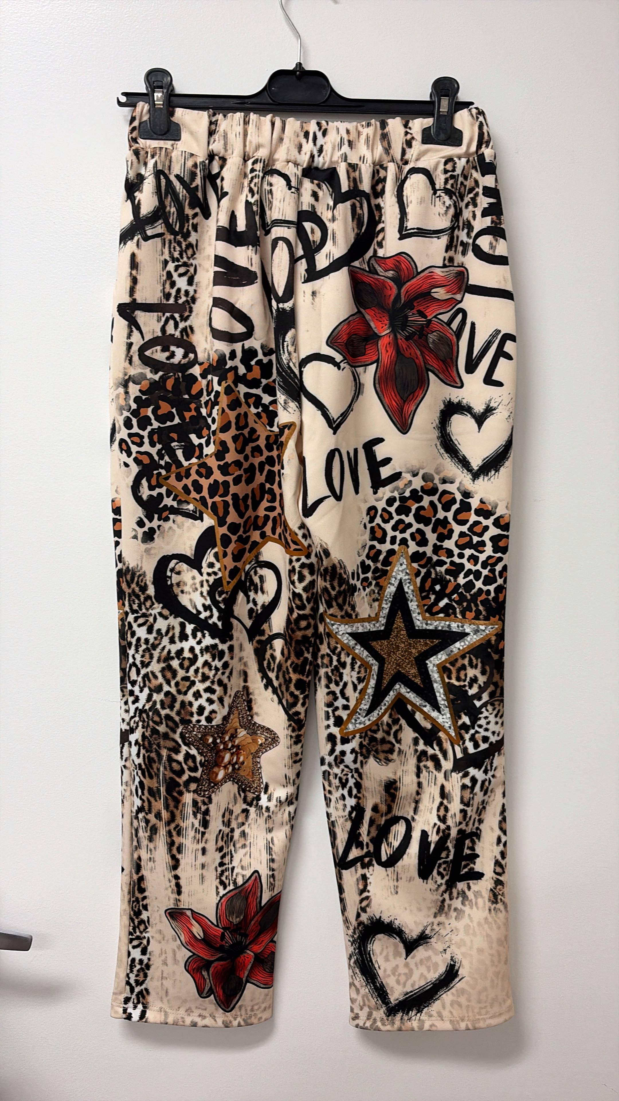 Love Leopard Jogger Pants Cream
