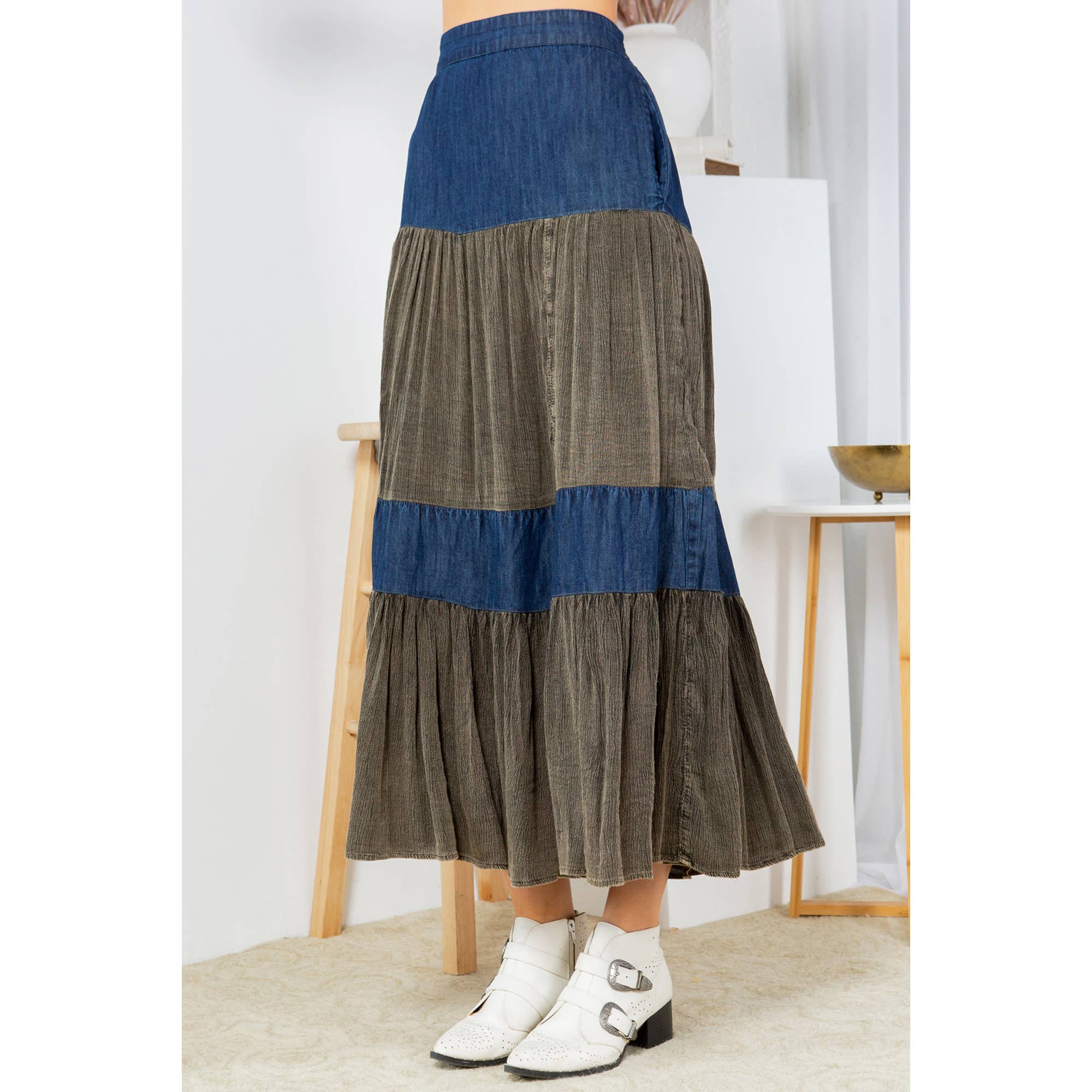 Rachel's Tiered A-Line Skirt