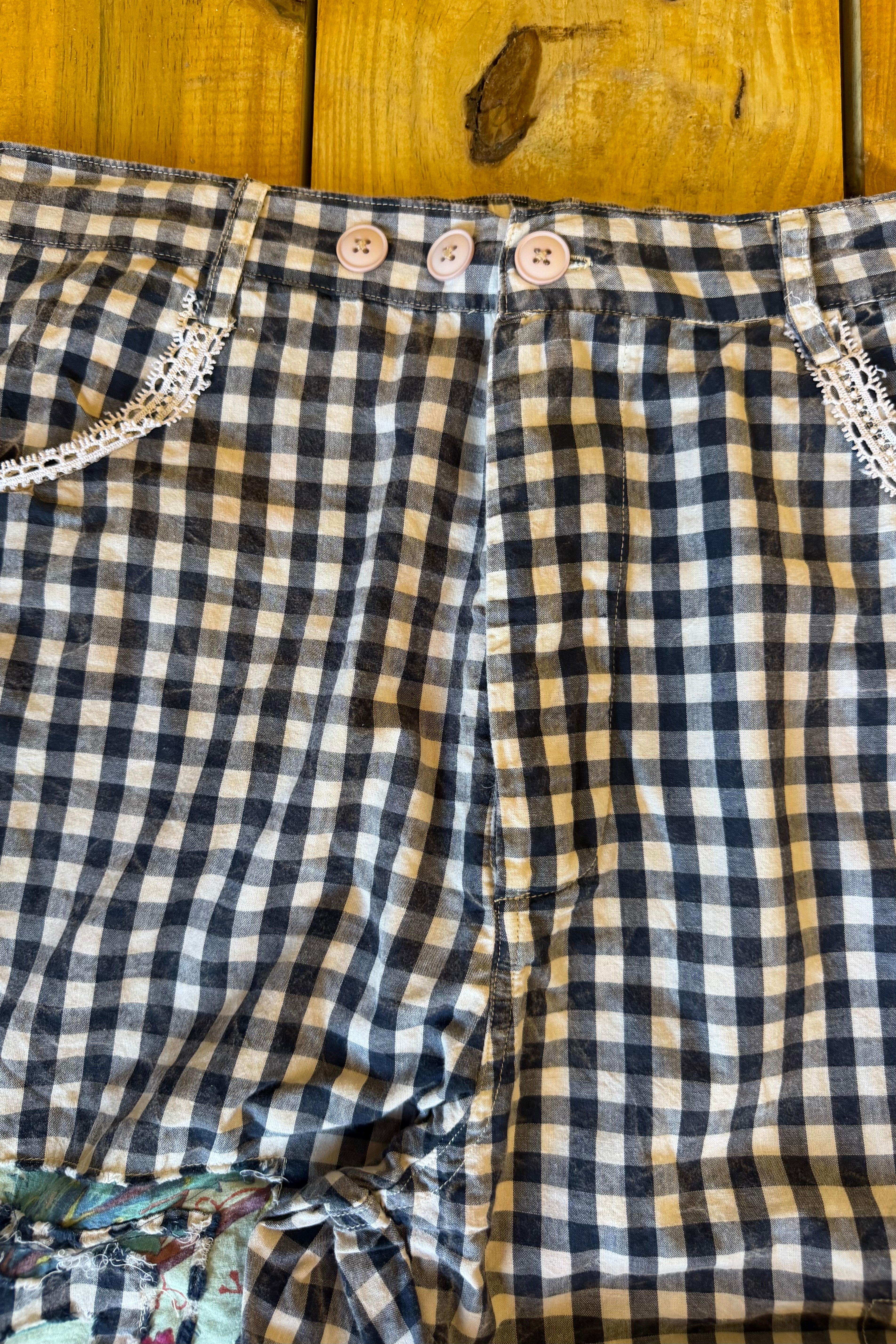 Traveling On Pants in Black Gingham