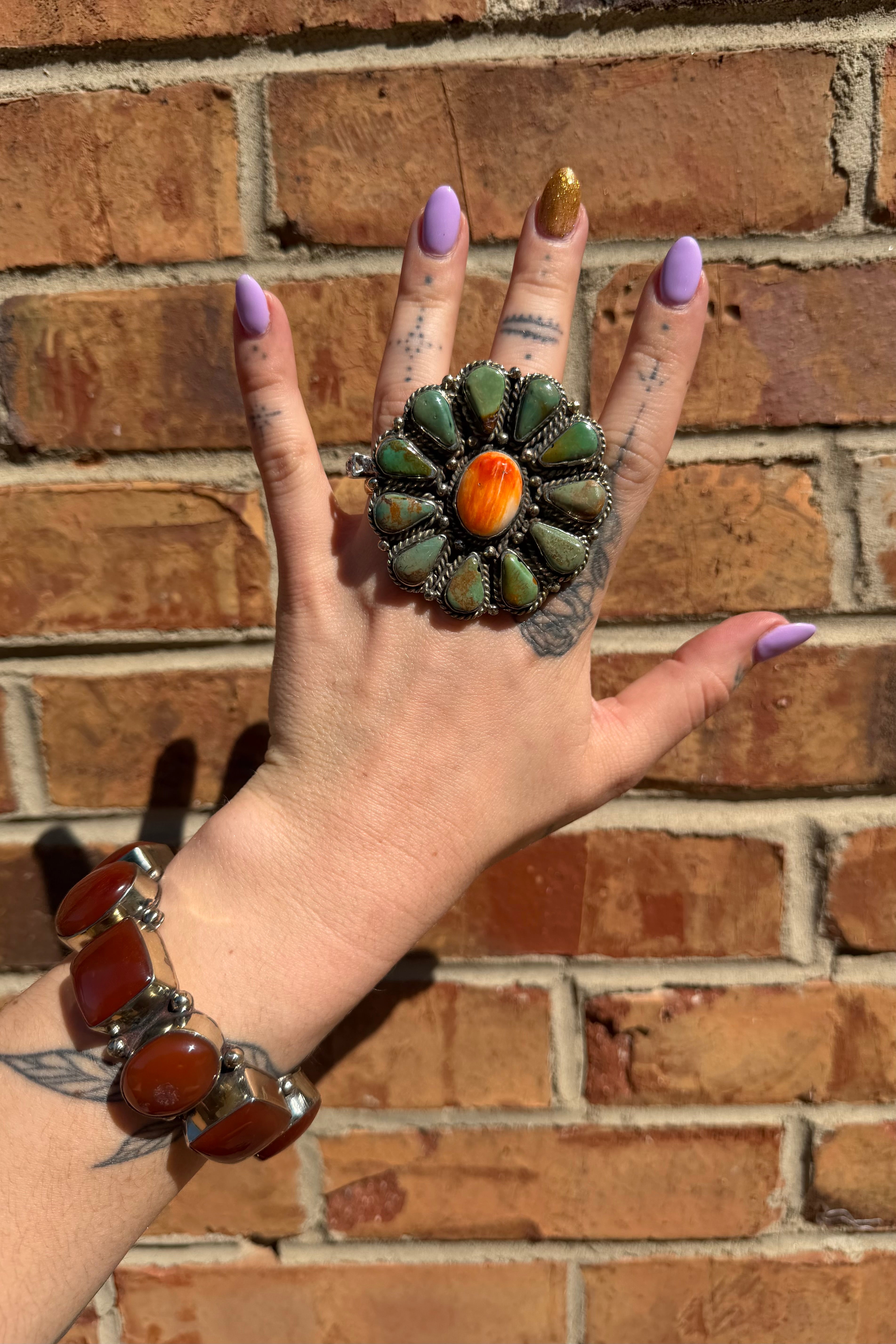 Statement Oval Flower Ring