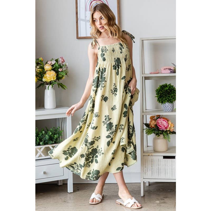 Erica Tie Strap Smocked Summer Dress