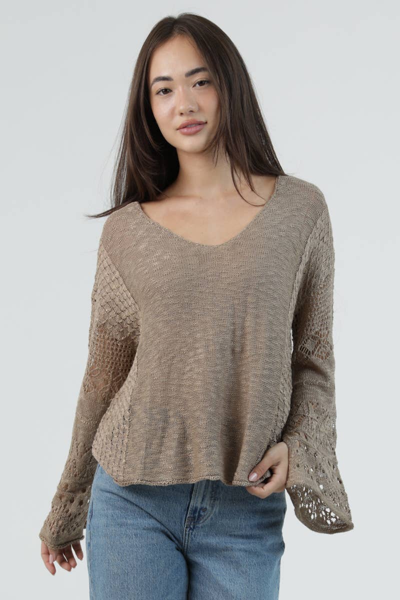 Simple Chic Flare Sleeve Sweater