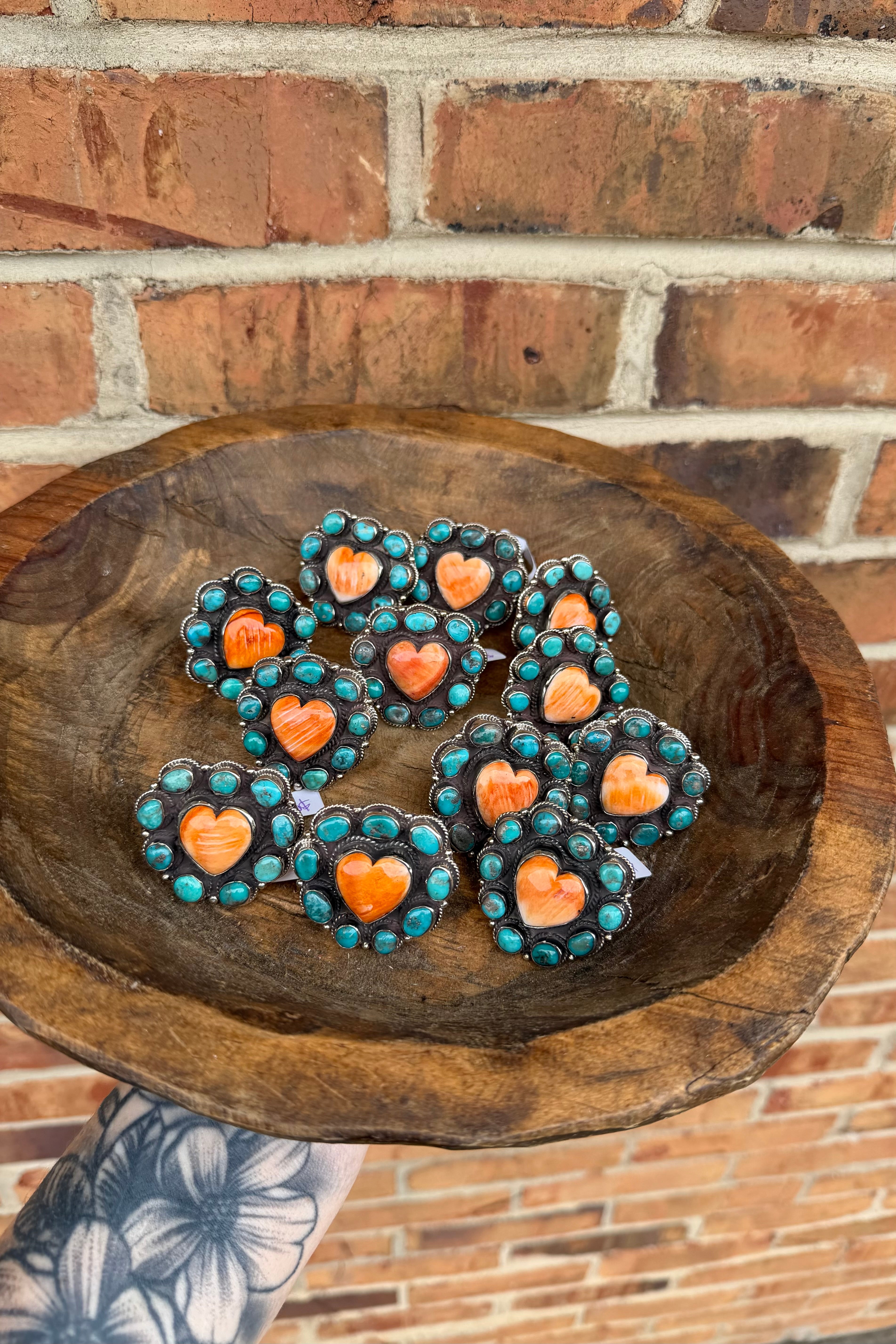 Orange Starburst Heart