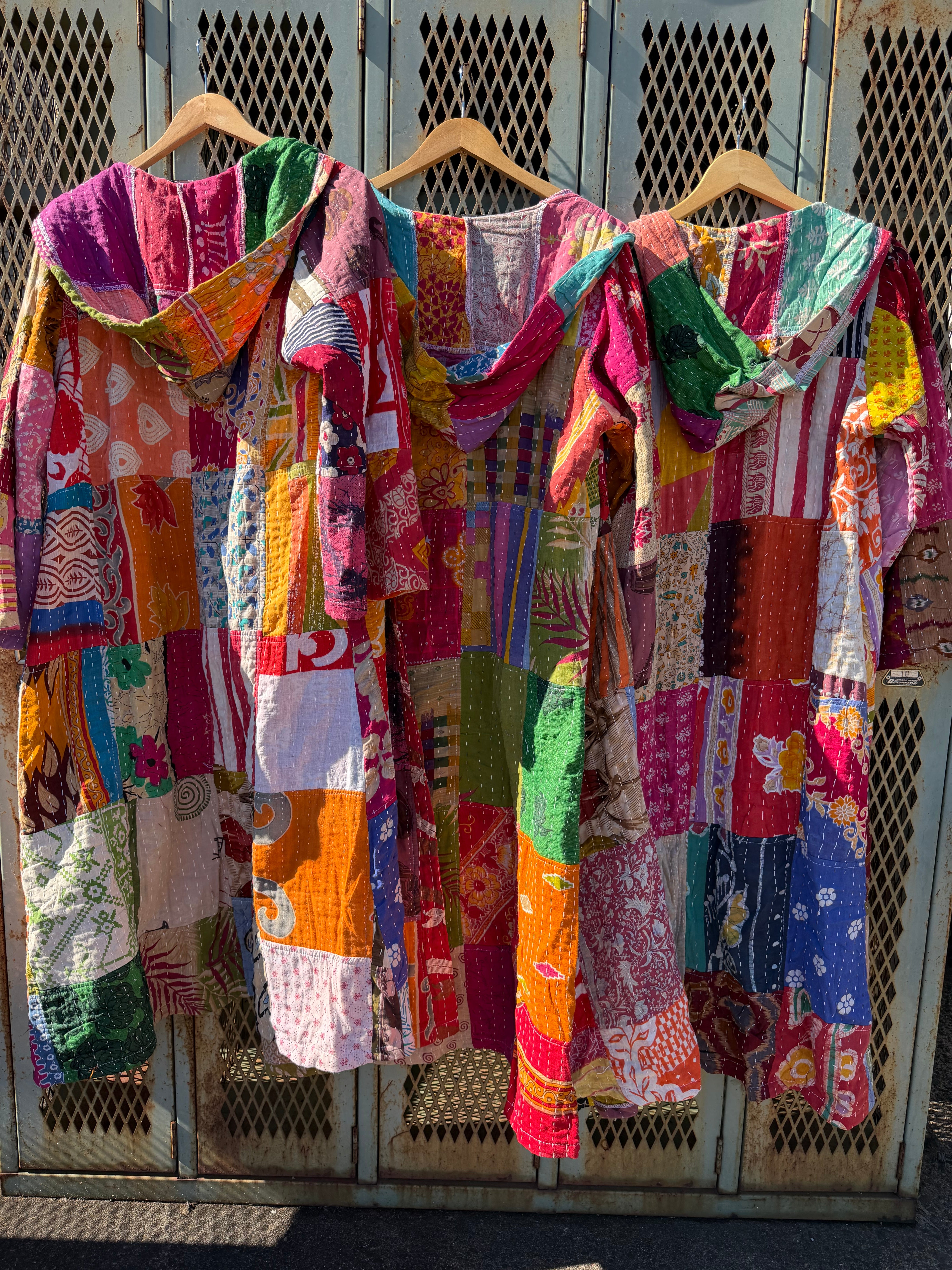 In the Flow Hooded Kantha Duster