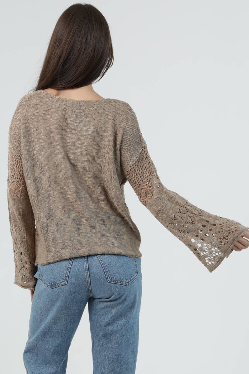 Simple Chic Flare Sleeve Sweater